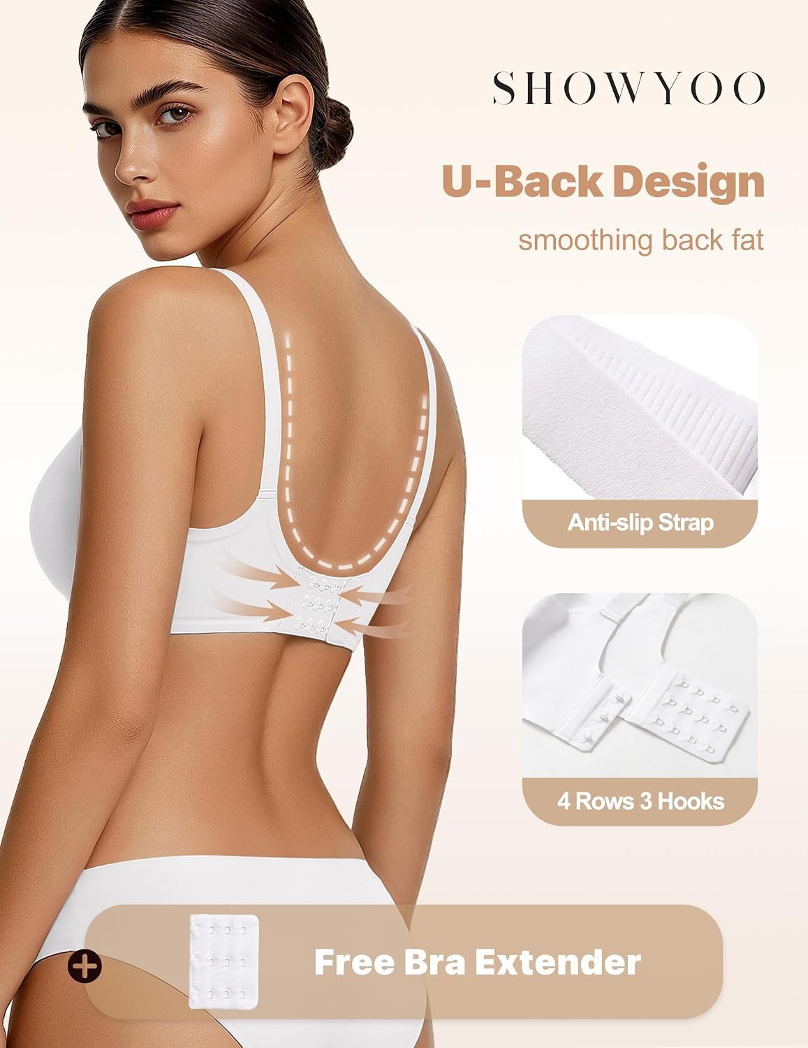 Detalle de Showyoo Wireless Bra, Nylon-Spandex Blend