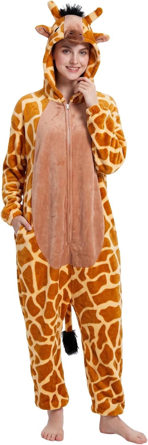 Detalle de Hundredmore Adult Animal Onesie Pajamas with Zip Front and Pockets