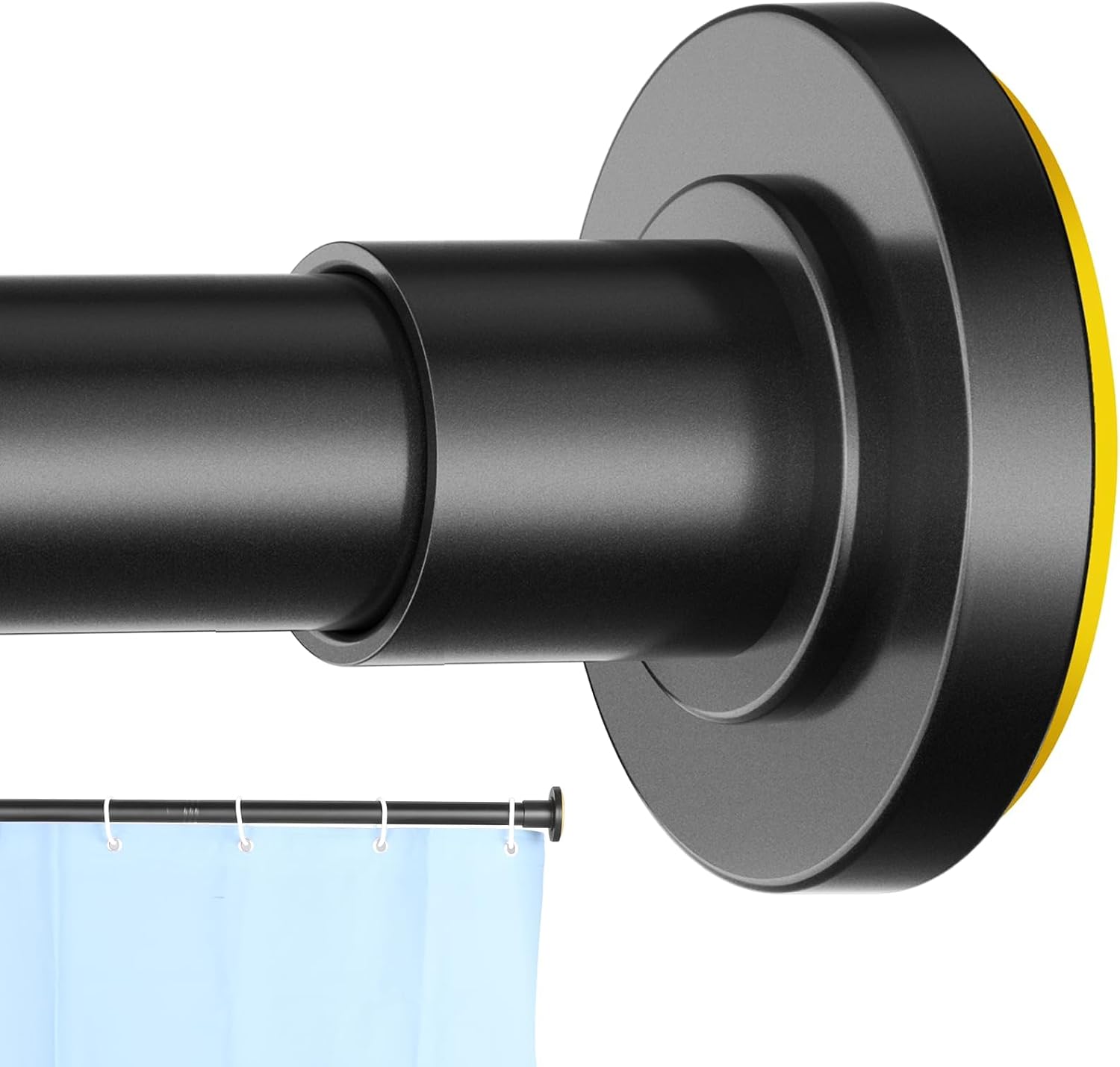 Detalle de CorkLatta Y003 Black Stainless Steel Tension Shower Curtain Rod, 31–92 Inch