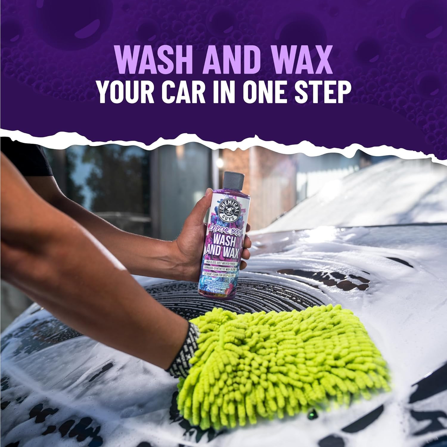 Thumbnail 1 de Chemical Guys Extreme Bodywash & Wax Foaming Car Wash Soap – 128 oz, Grapes Scent