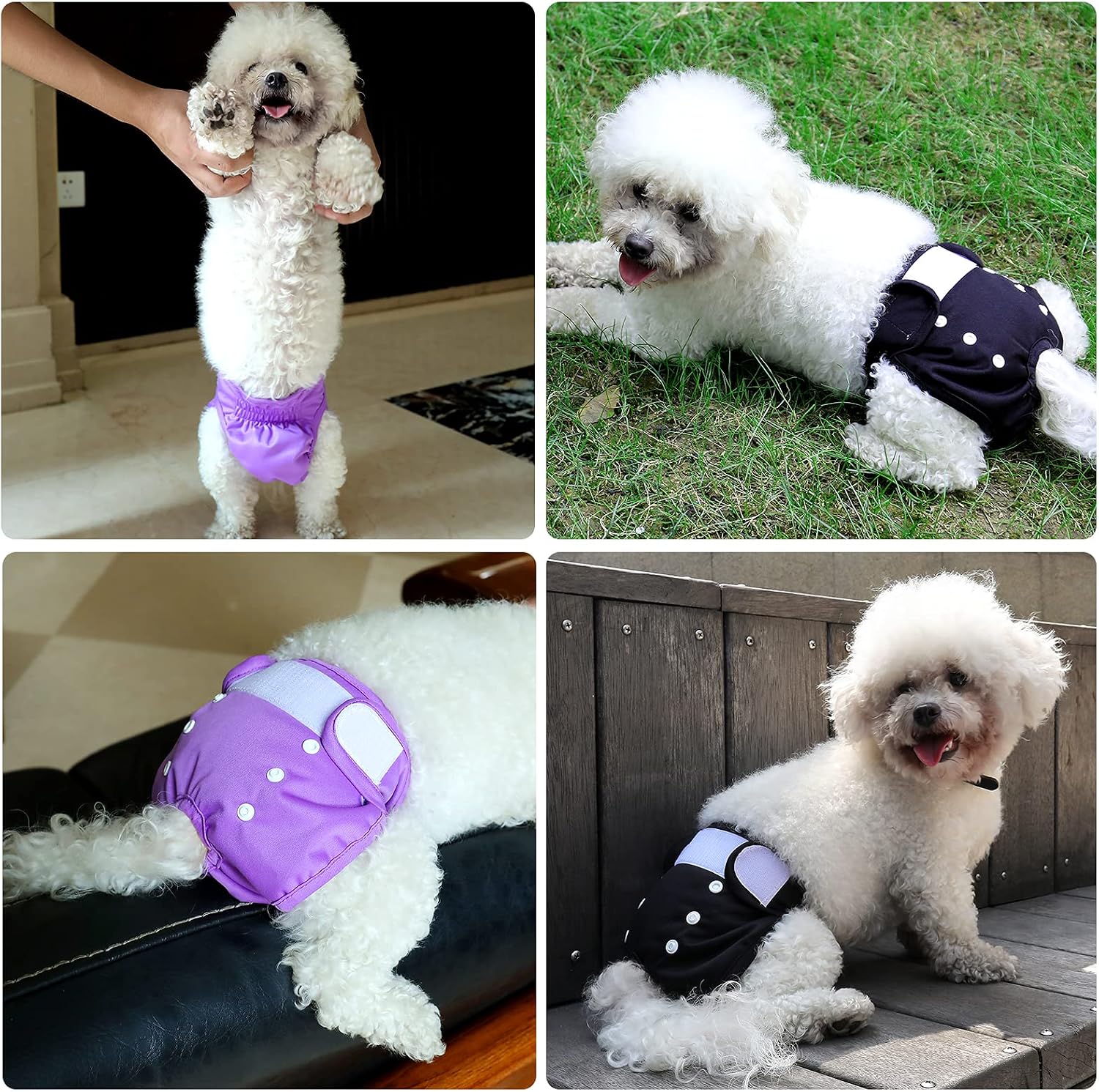 Thumbnail 5 de COMSLE Dog Nappies Female Small 3 Pack – reusable dog period heat pants with adjustable fit