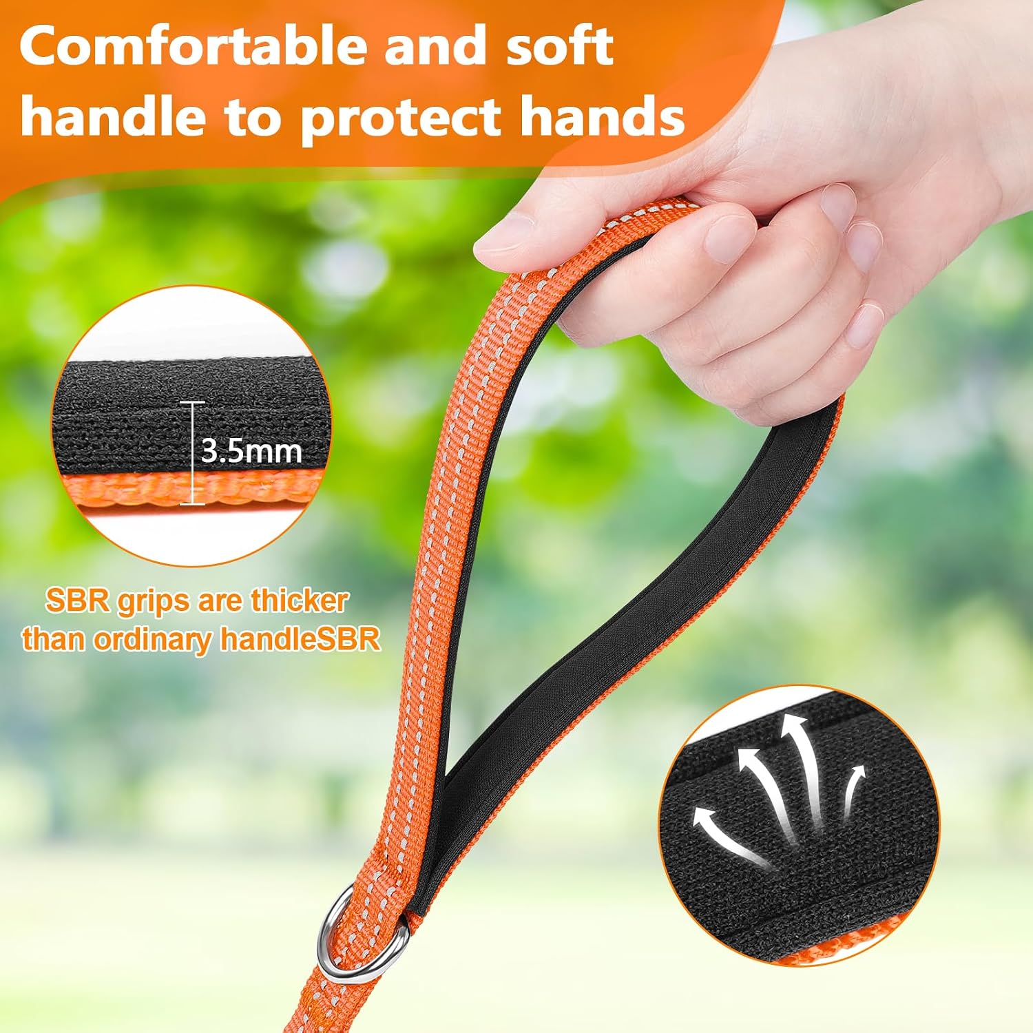 Detalle de X XBEN Long Line Dog Lead, 45M Reflective Recall Training Lead with Soft Padded Handle and Heavy Duty Hook