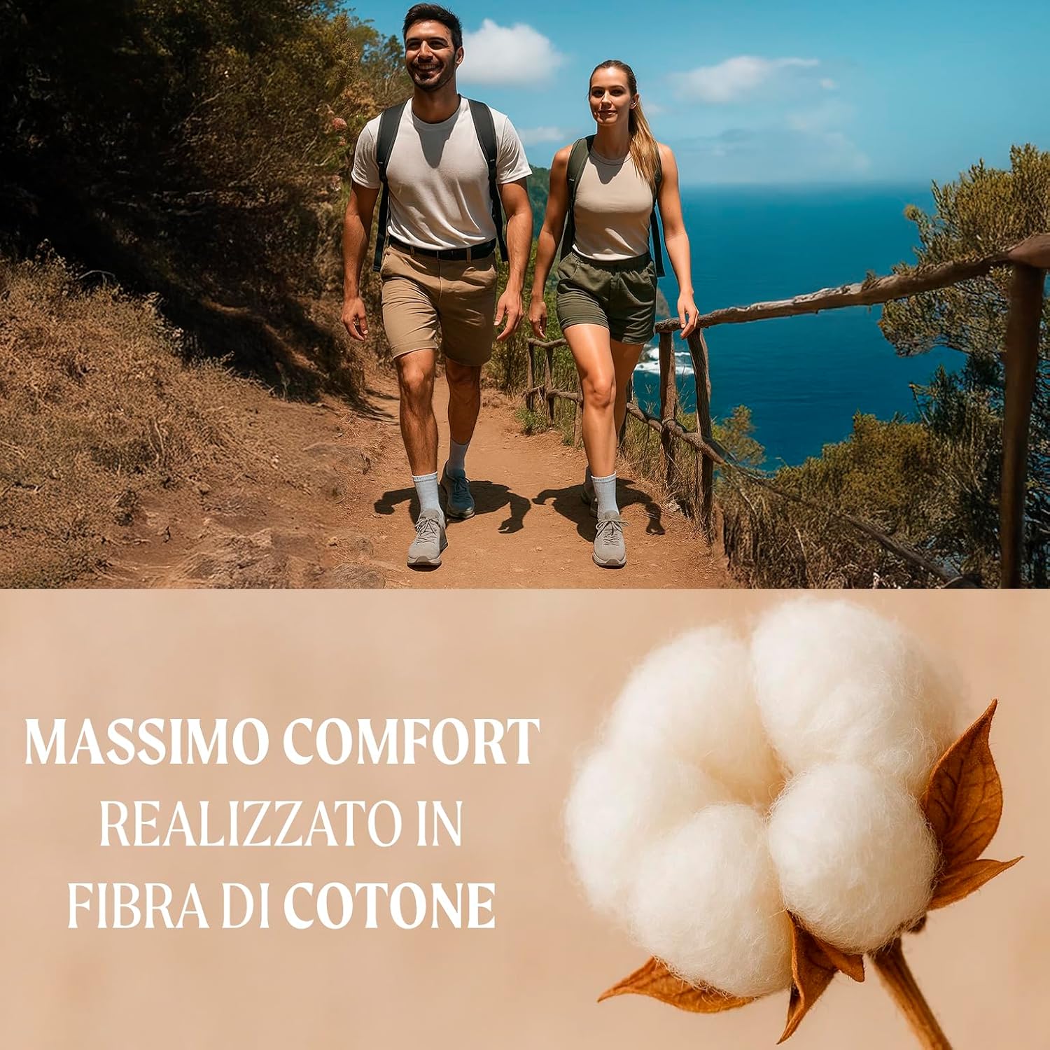 Detalle de CALZITALY PACK 2-4 PAIA: Calze sportive unisex con soletta antiurto e arco plantare elasticizzato