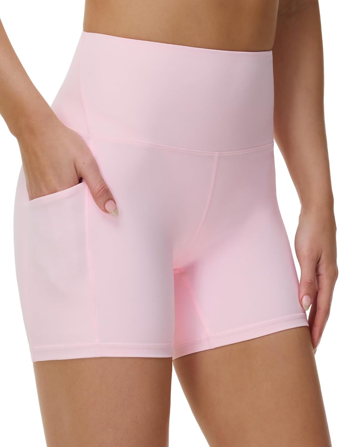 Thumbnail 2 de THE GYM PEOPLE Women's 5'' High Waist Cycling Shorts with Pockets