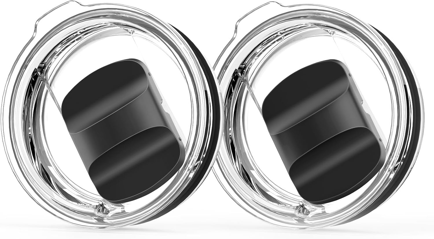 Detalle de SOONSURE 10oz BLK Replacement Tumbler Lids, 2-Pack BPA-Free Magnetic Slider