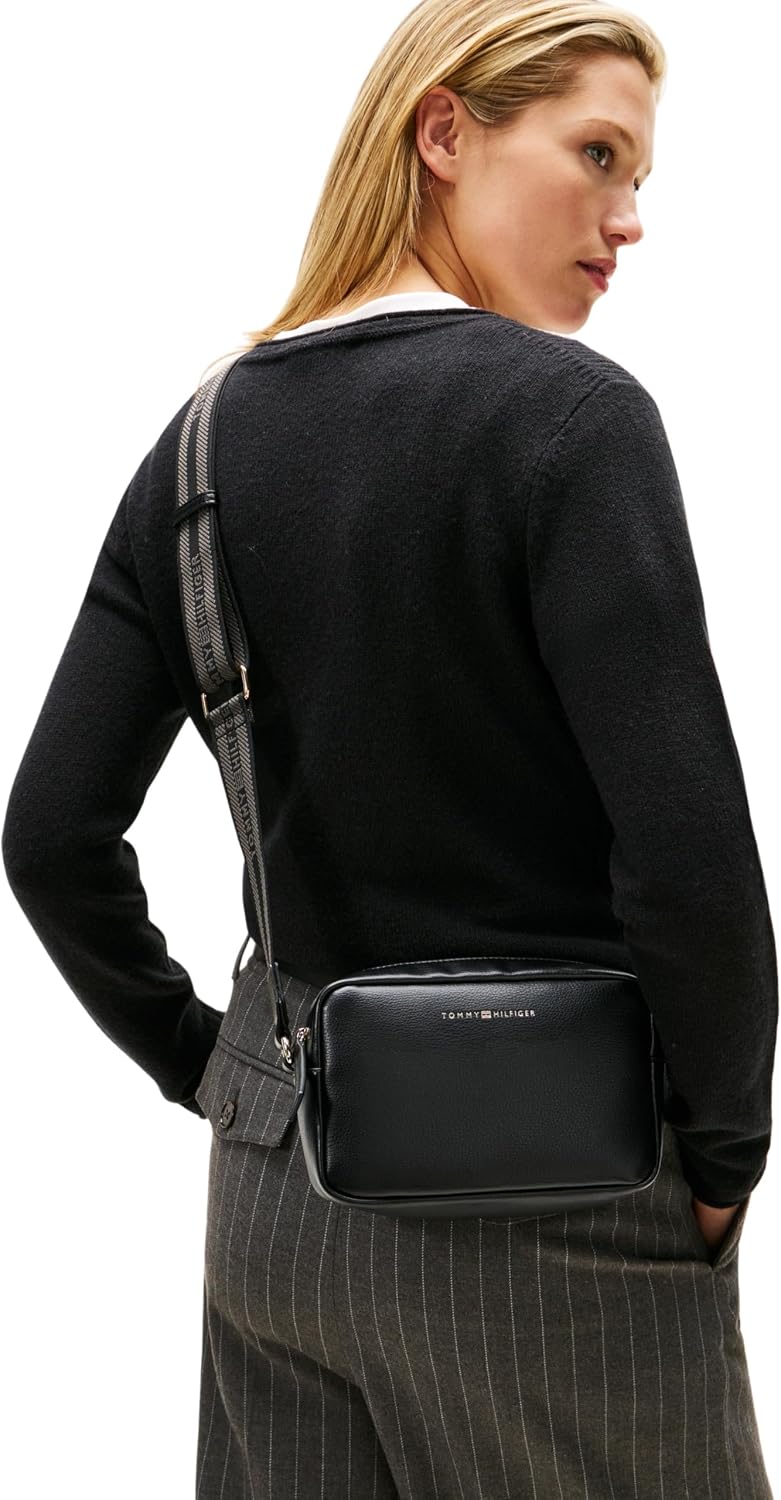 Detalle de Tommy Hilfiger Donna Borsa a Tracolla Logotape Camera con Zip