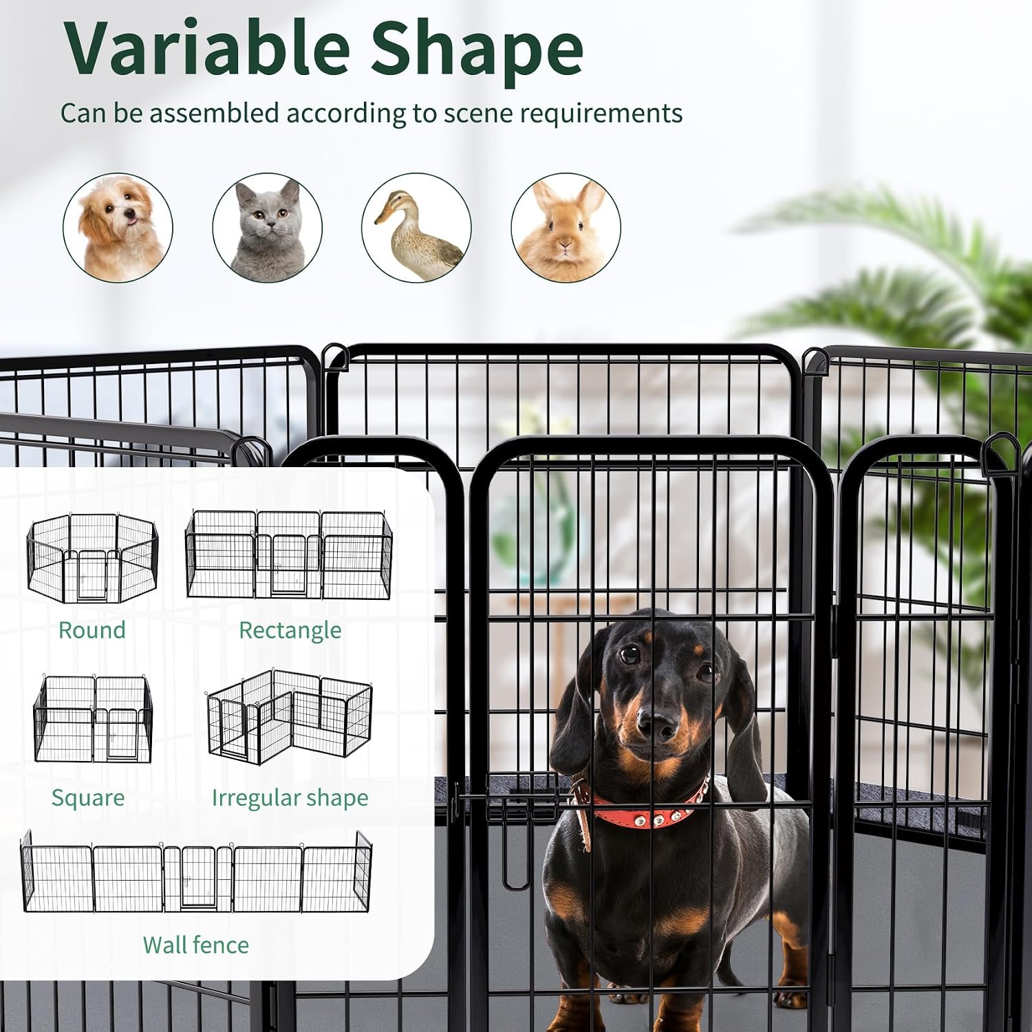 Detalle de PETIME Dog Playpen, 8 Panels