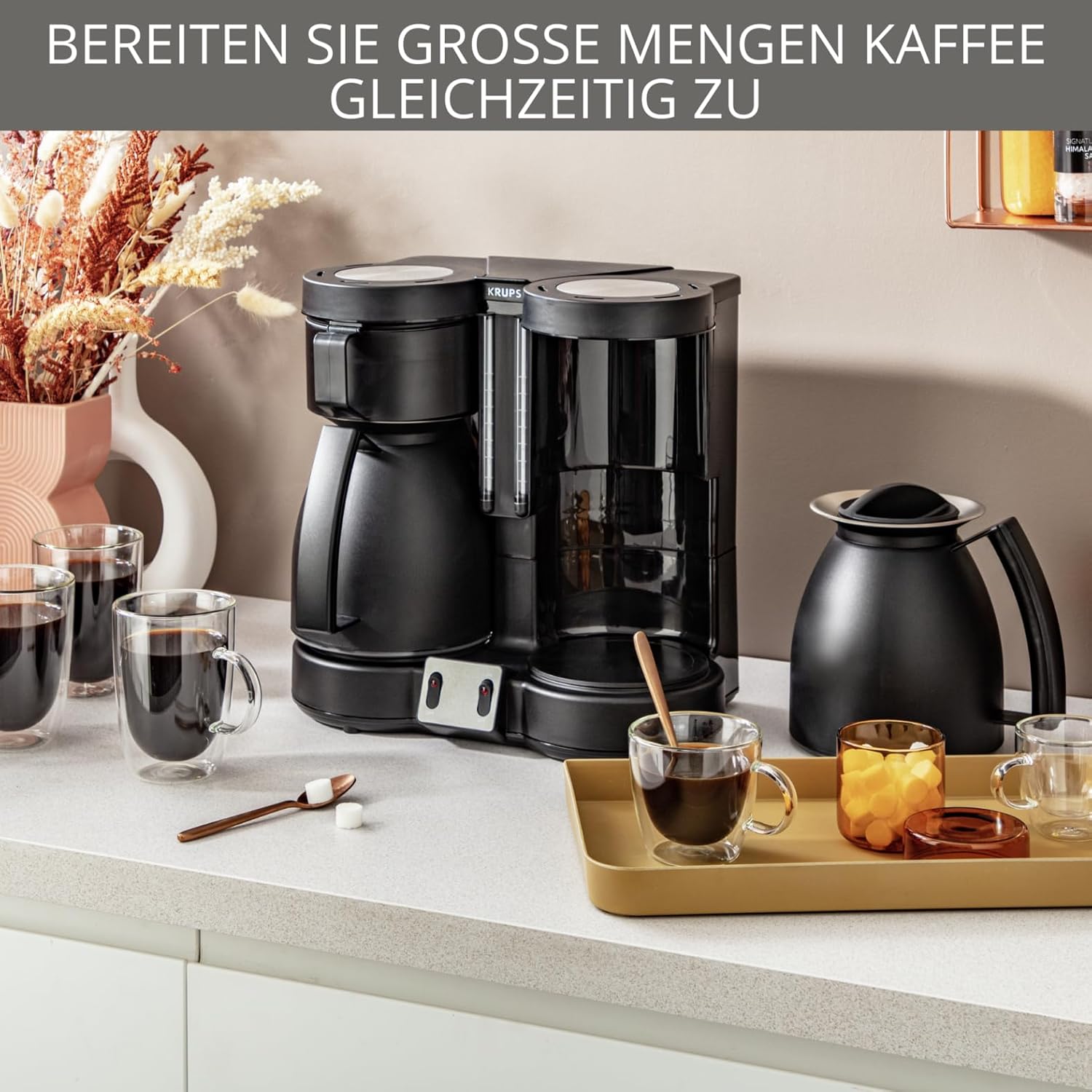 Thumbnail 1 de KRUPS Duothek Thermo Filterkaffeemaschine KT8501 – 2 isolierte Kannen, Ein-/Aus-Schalter mit Kontrollleuchten