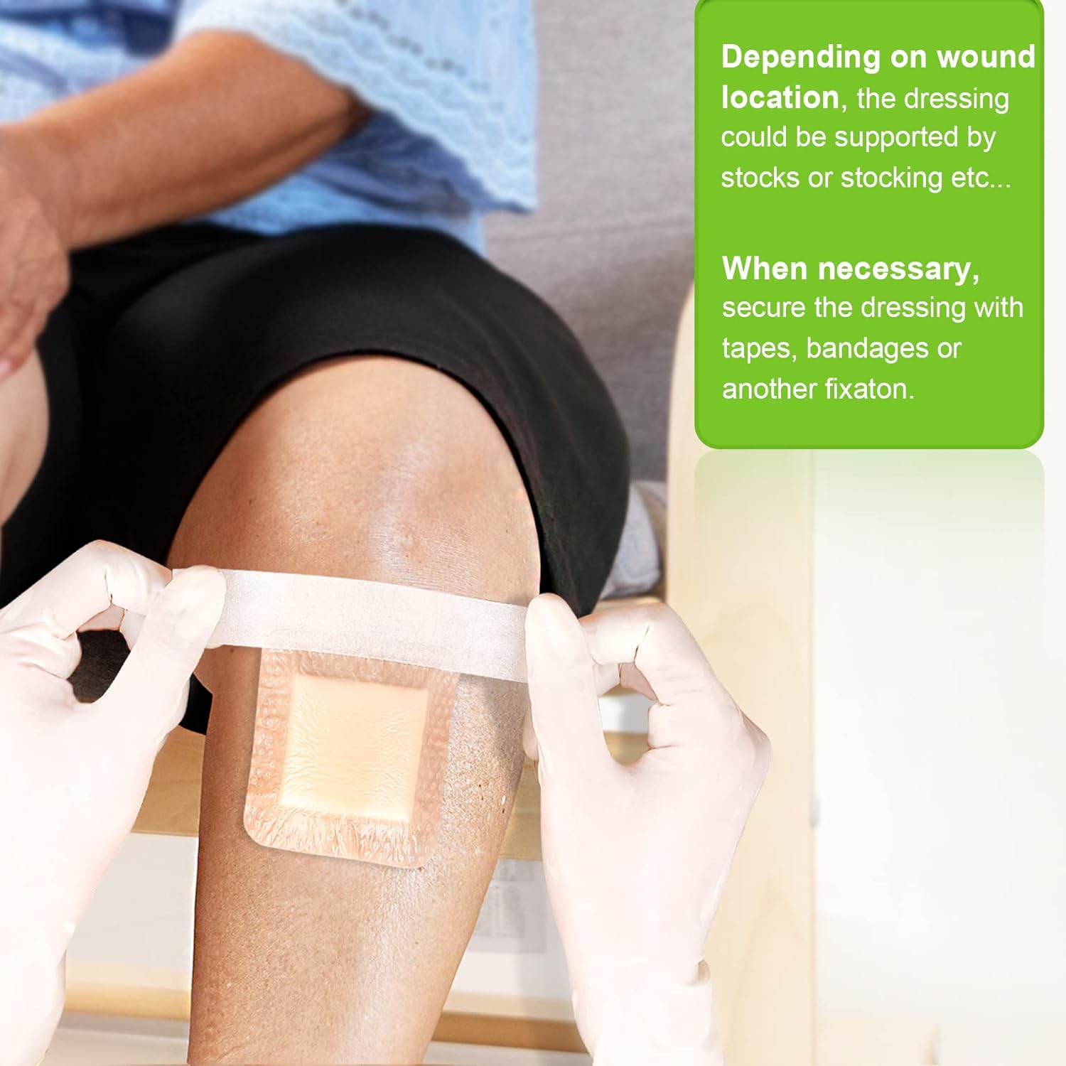 Thumbnail 6 de NeuHeils Silicone Adhesive Foam Dressing 3''x3'' (10 Packs) for Bed Sore & Diabetic Ulcer Wounds