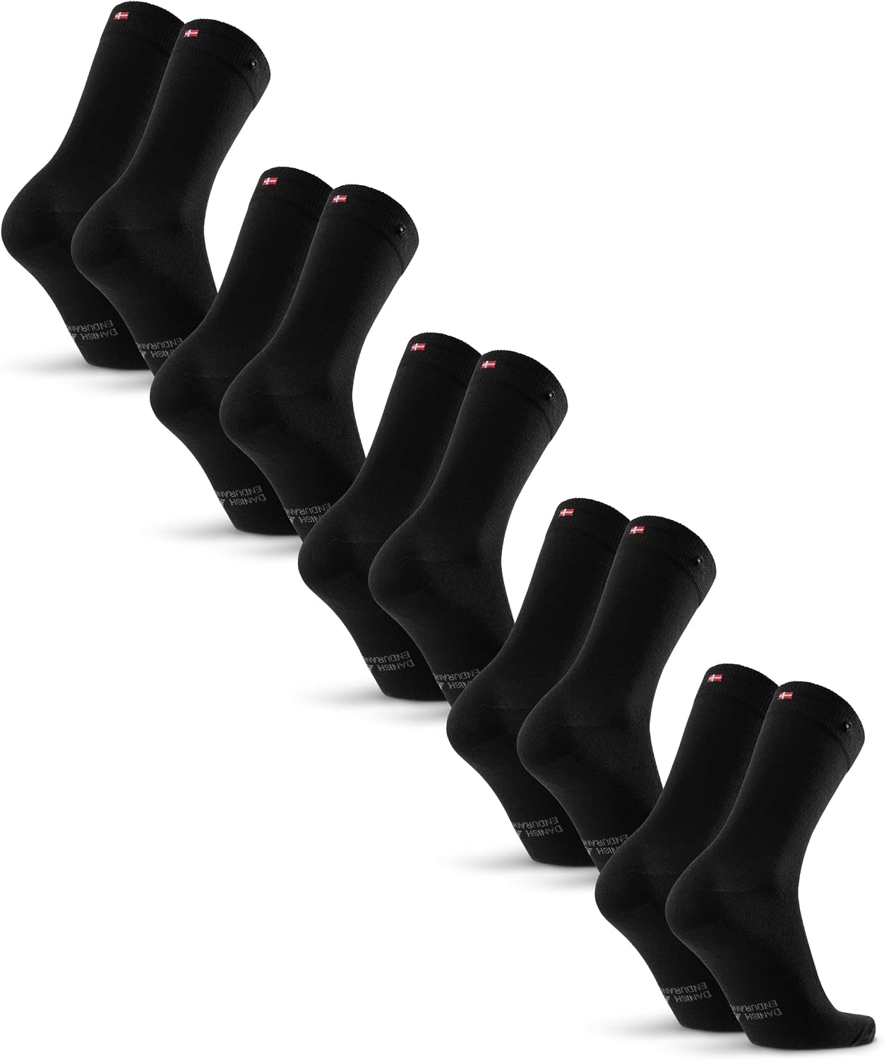 Thumbnail 6 de DANISH ENDURANCE Chaussettes en laine mérinos pour homme avec système de boutons – lot de 3 ou 5