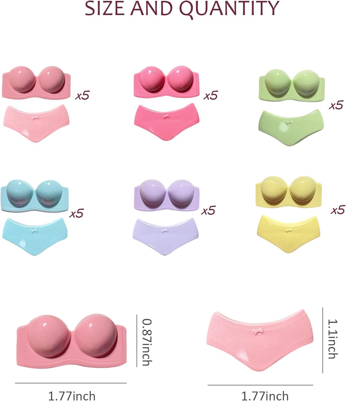 Detalle de Heiolox Resin Craft Charms, 30 Sets