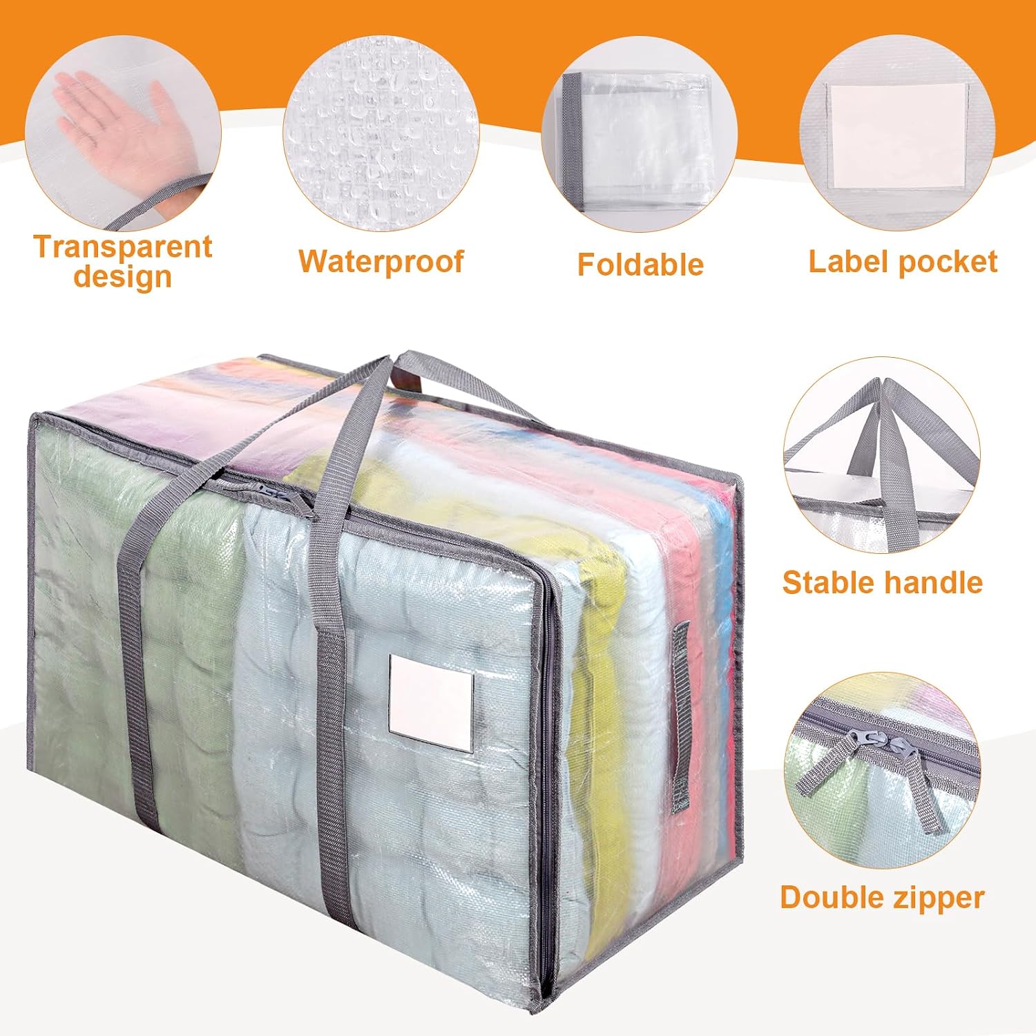 Detalle de Dntorx 4 Pack 105L moving bags