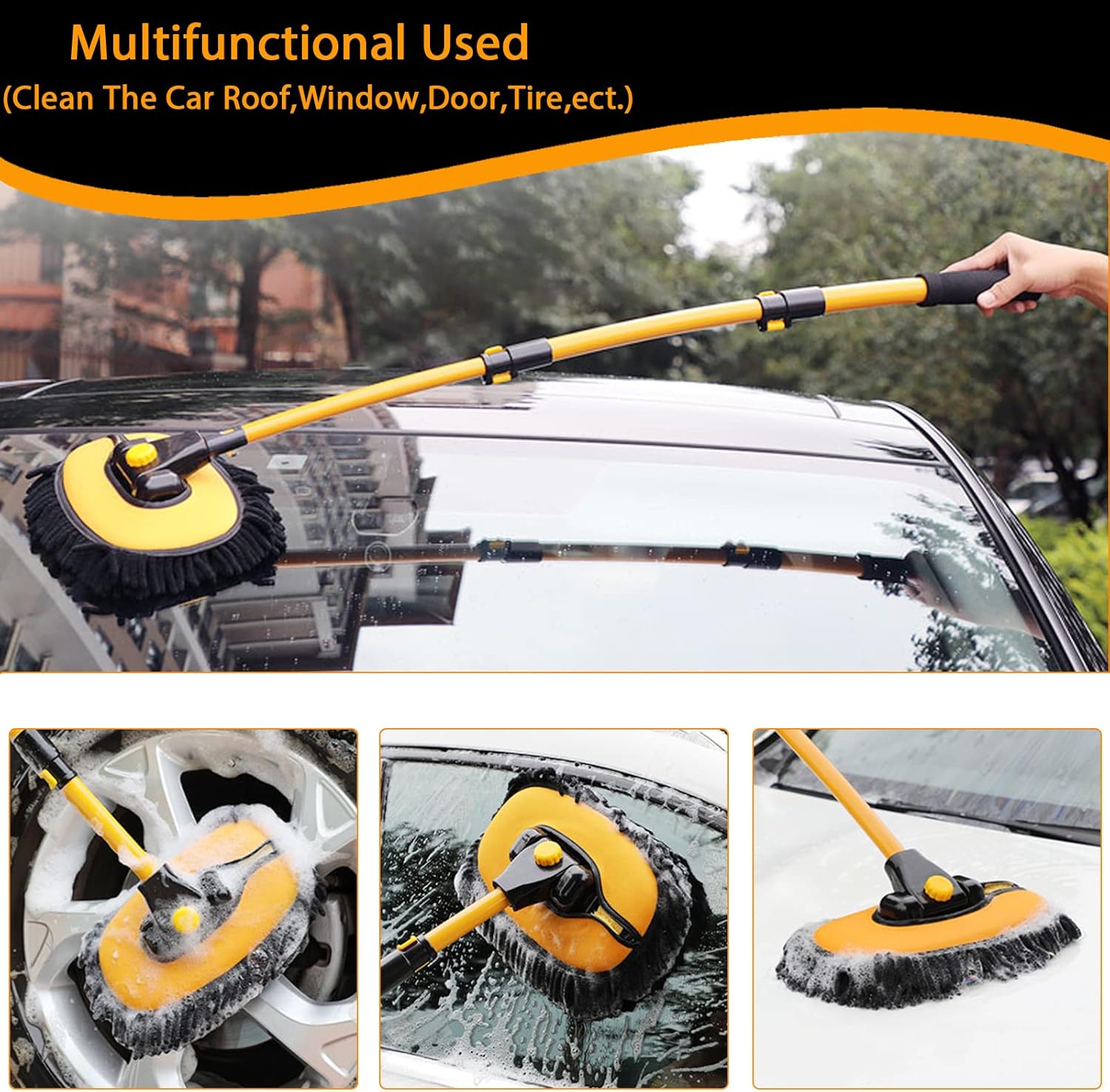 Thumbnail 3 de Harazaqa 15° curved car cleaning brush, 43 inch