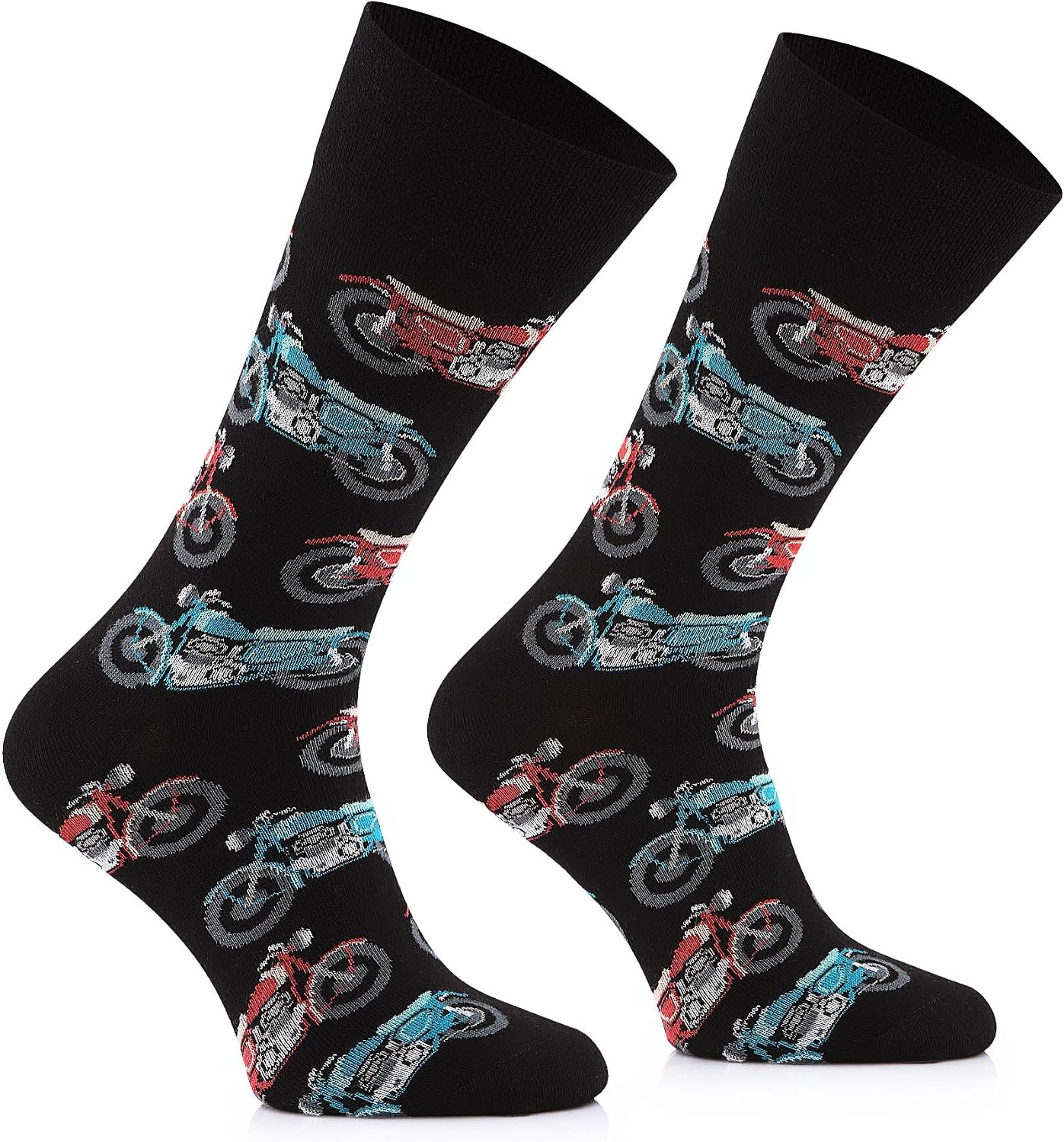 Detalle 2 de TODO Colours Lustige Socken mit Motorradmotiv 40°C