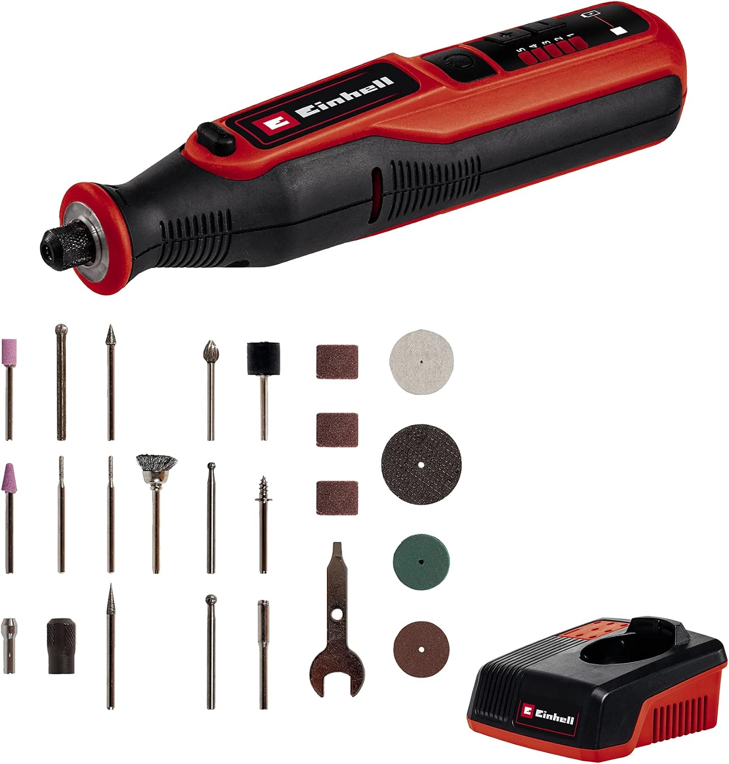 Detalle de Einhell TE-MT 7.2 Li Cordless Rotary Tool with Variable Speed and 57 Accessories