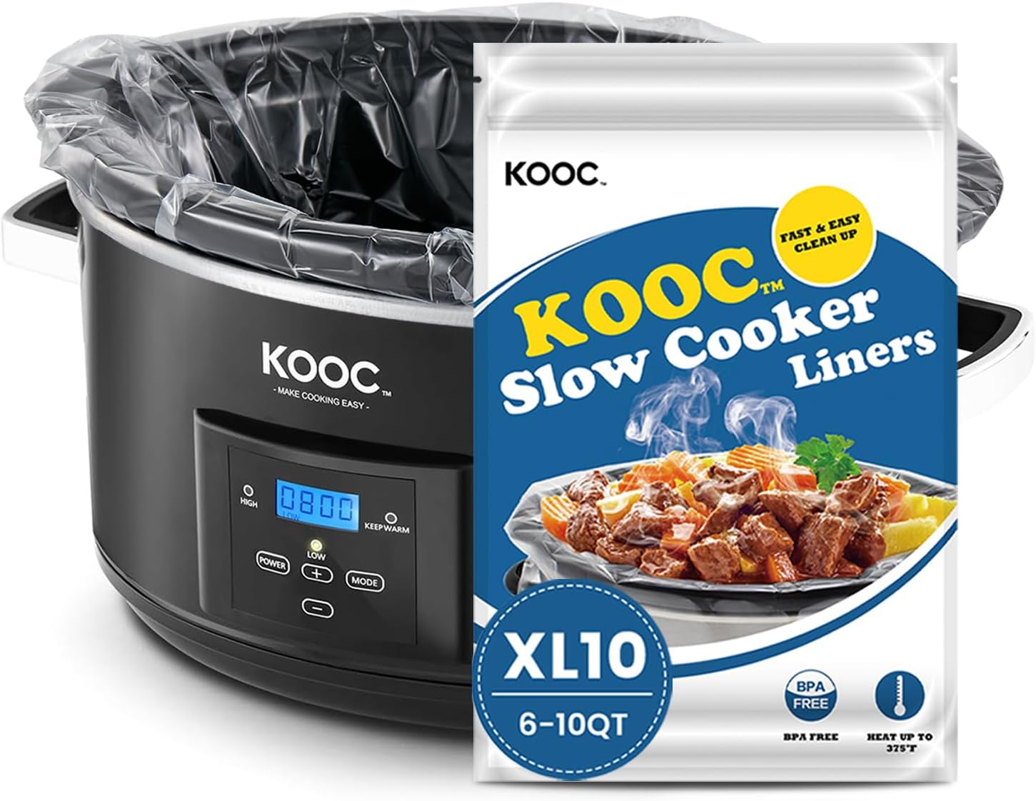 Detalle 1 de KOOC Slow Cooker Liners 13 x 21 inches