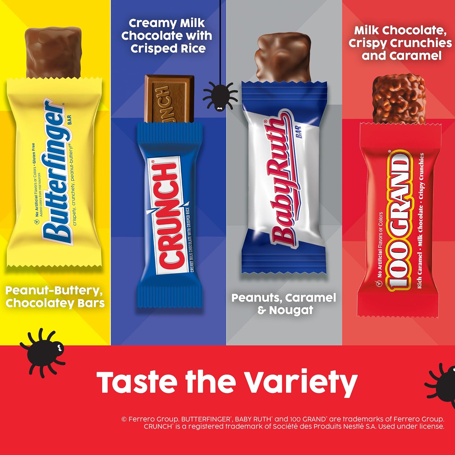 Thumbnail 3 de Butterfinger, CRUNCH, Baby Ruth & 100 Grand Fun Size Candy Mix, 55 Count