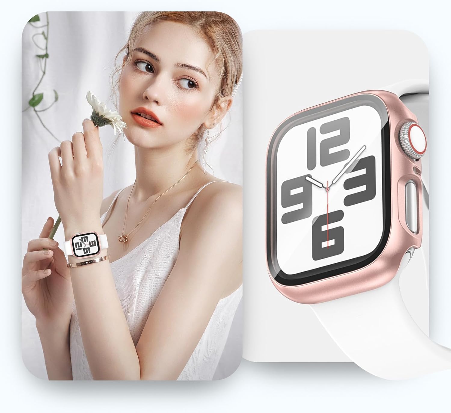 Thumbnail 5 de JDBLHM 6-Pack 41mm Apple Watch Case with Tempered Glass Screen Protector