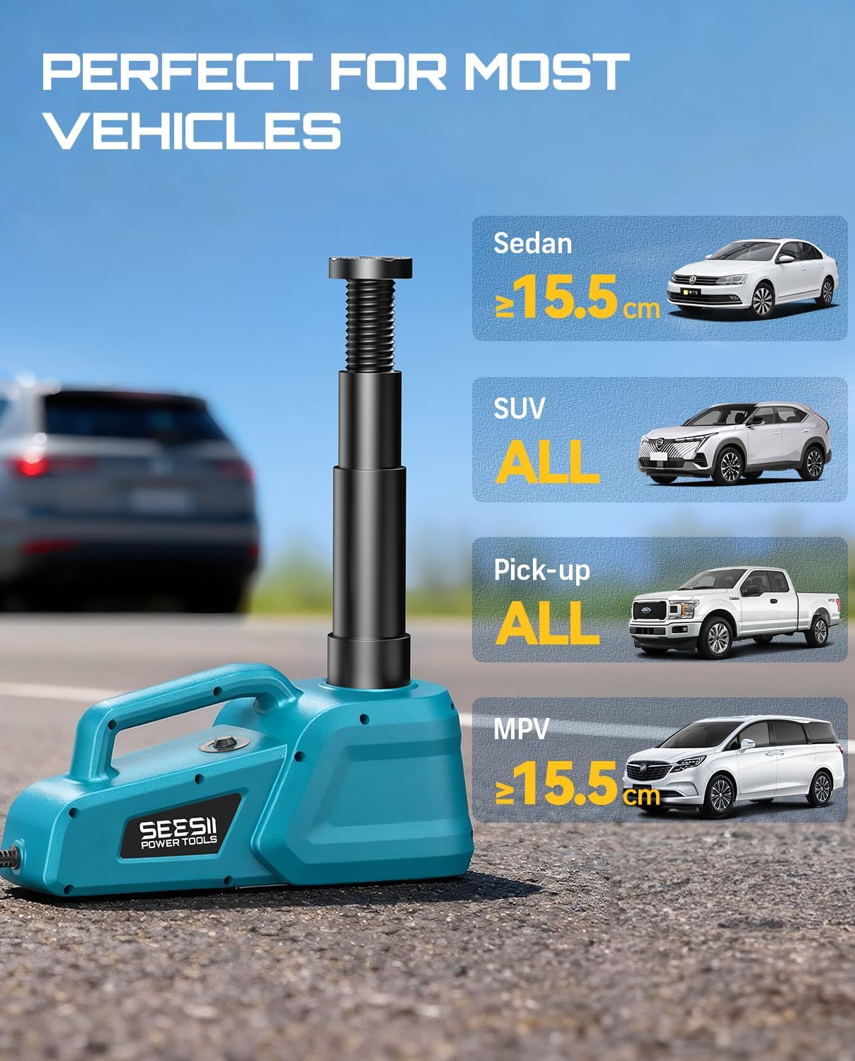 Detalle 2 de SEESII Electric Car Jack 5 Ton lift