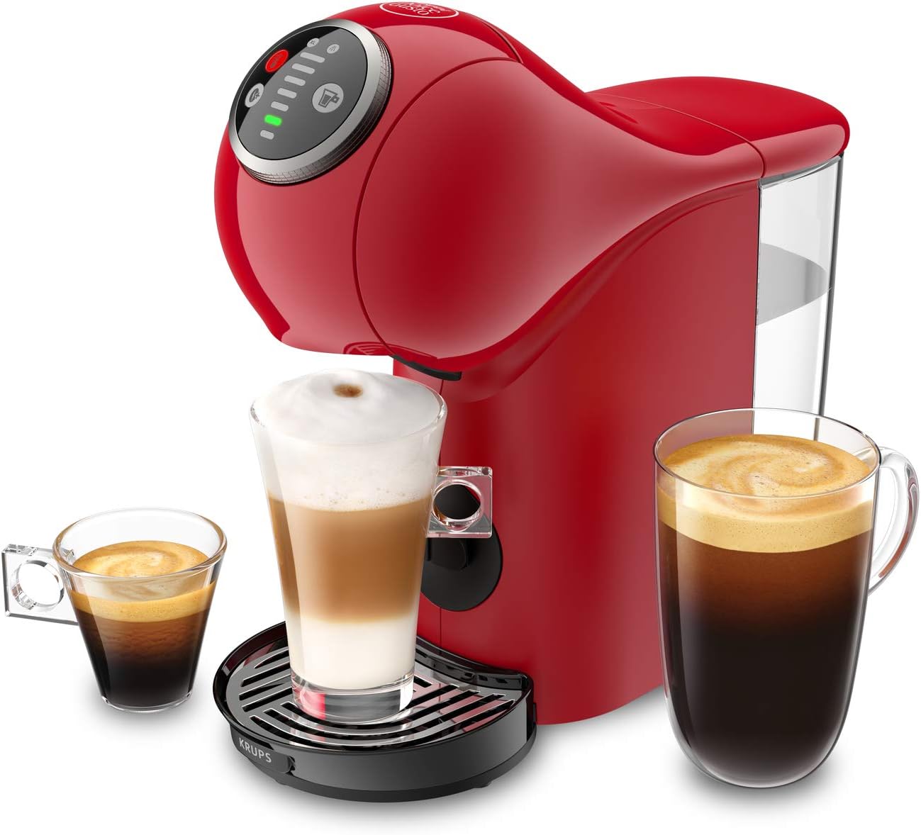 Detalle de NESCAFÉ Dolce Gusto Genio S Plus von Krups – kompakte Kapselmaschine, 0,8 L, 1500 W, rot KP3405