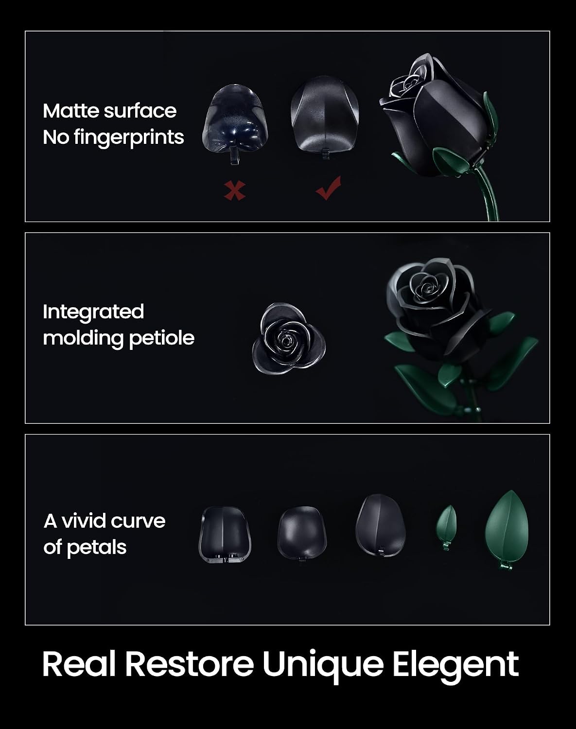 Thumbnail 2 de iATOM Black Rose Bouquet 12Pc 🌹
