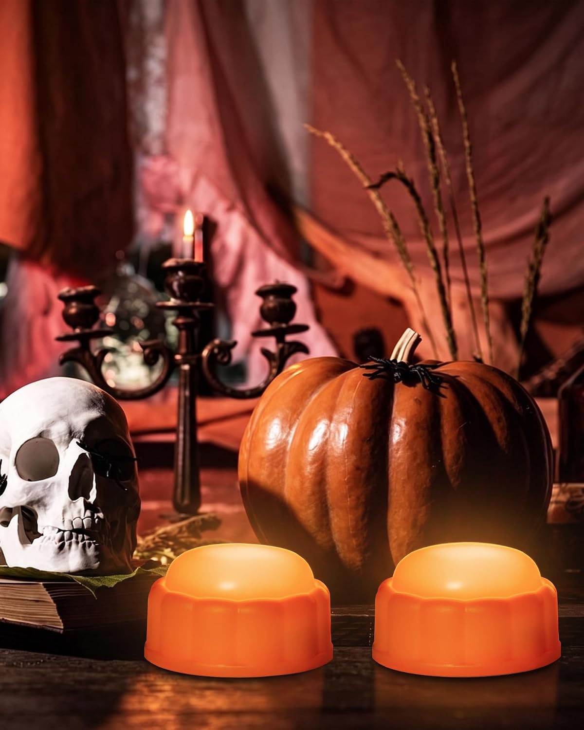 Thumbnail 6 de AMAGIC CLTY Pumpkin LED Tealights, 2-Pack with Remote, Flicker and Timer