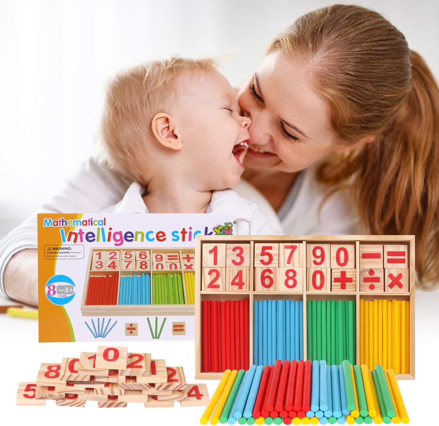 Thumbnail 6 de Camelize Montessori Mathe Spielzeug Holz
