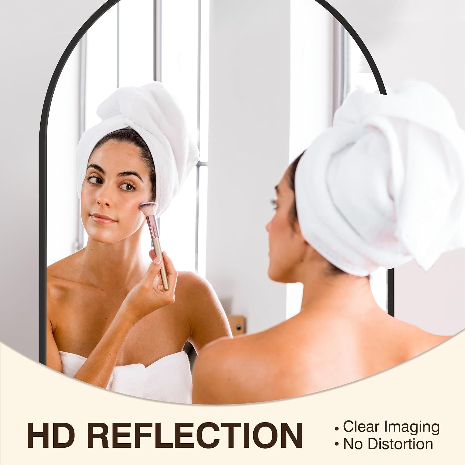 Detalle de FICTOR Arched Bathroom Mirror 30" x 40