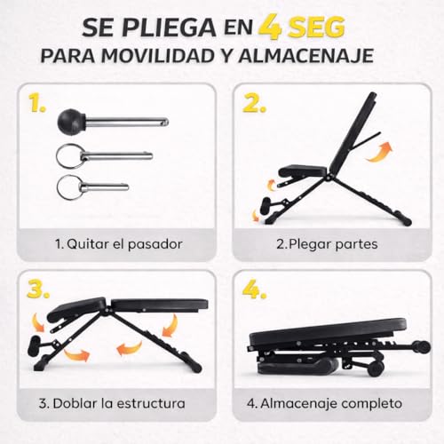 Thumbnail 6 de Banco de Musculación Plegable T-LOVENDO.ES