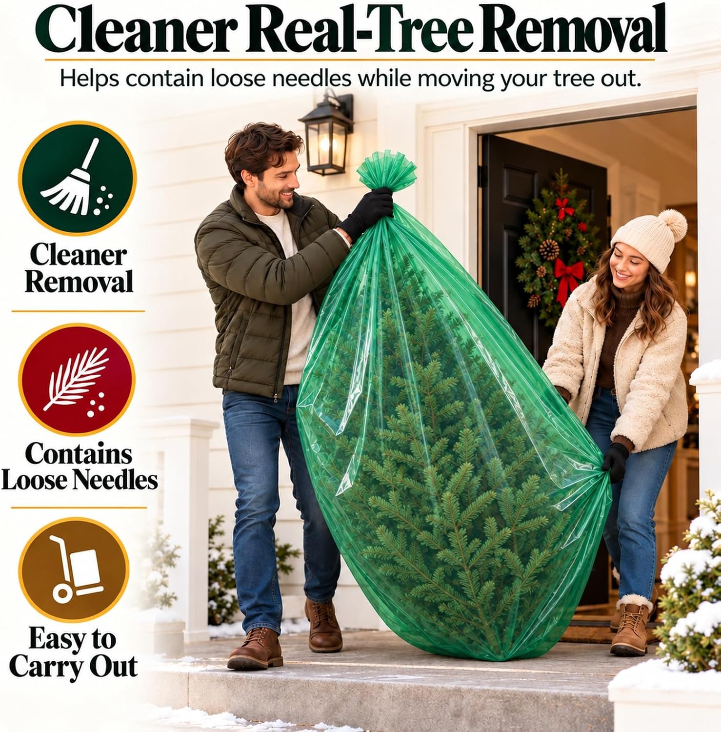 Detalle de CHUPER Green Upright Christmas Tree Storage Bag 9ft 🎄