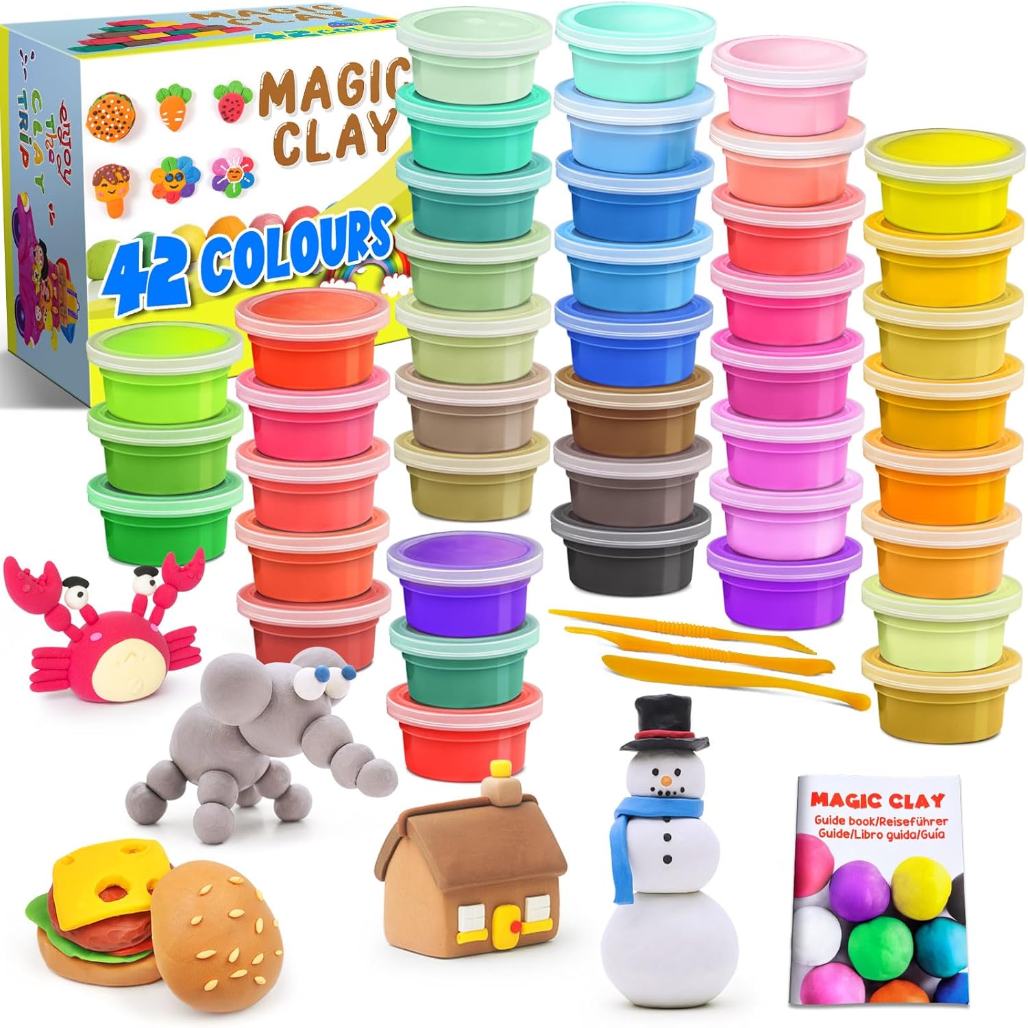 Thumbnail 6 de Modelling Clay Kit – 24 Colours Air Dry Magic Clay by ESSENSON