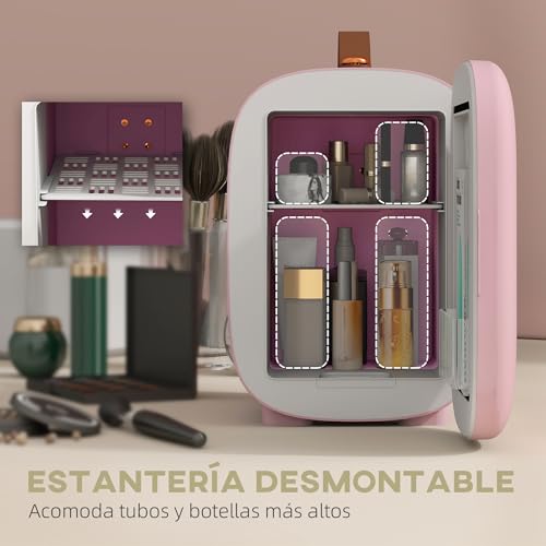 Thumbnail 3 de HOMCOM Mini Nevera Cosméticos 4L: pequeña, silenciosa y versátil para maquillaje y bebidas