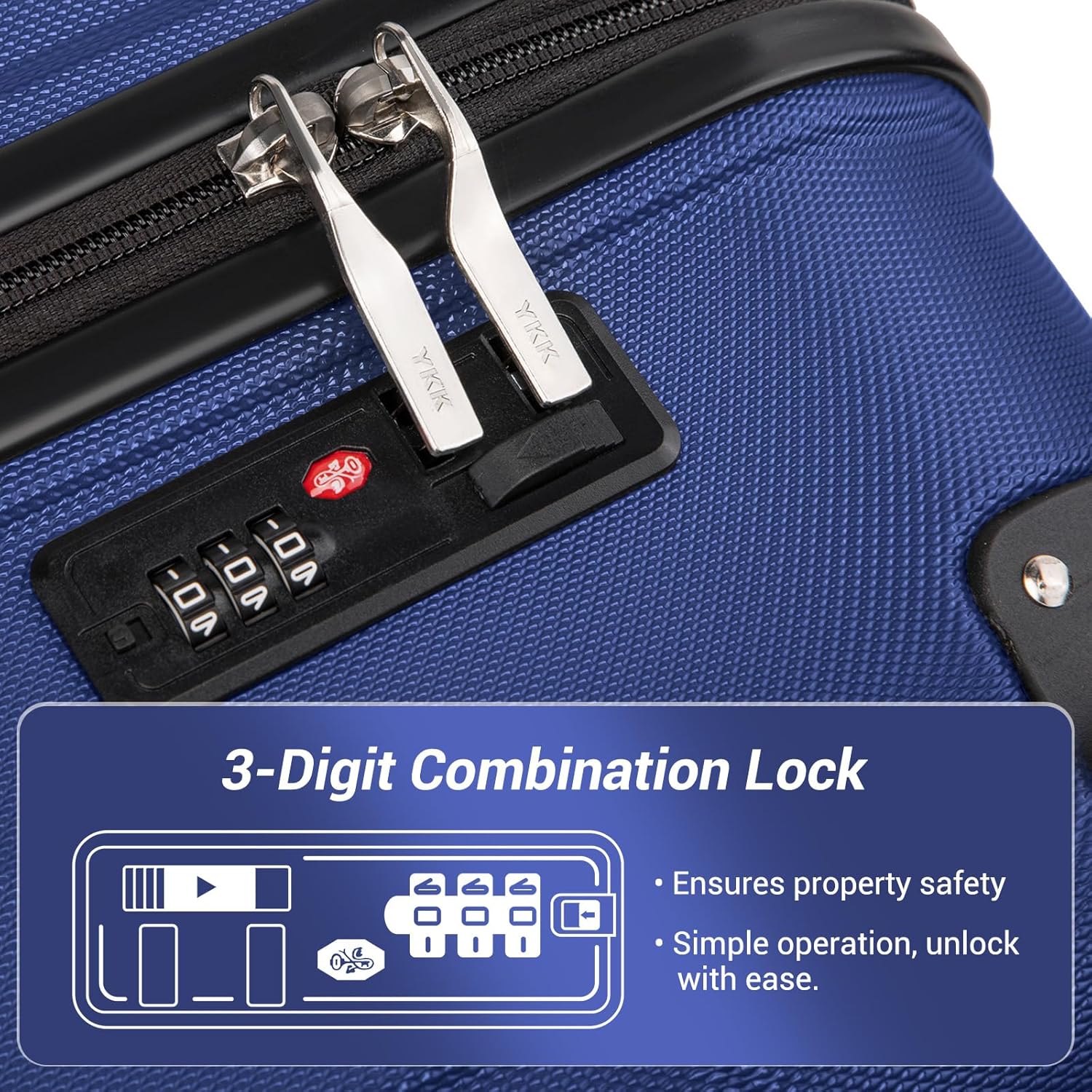 Thumbnail 6 de Kono 28 Inch Large Hard Shell Luggage: Durable ABS+PC Spinner Suitcase