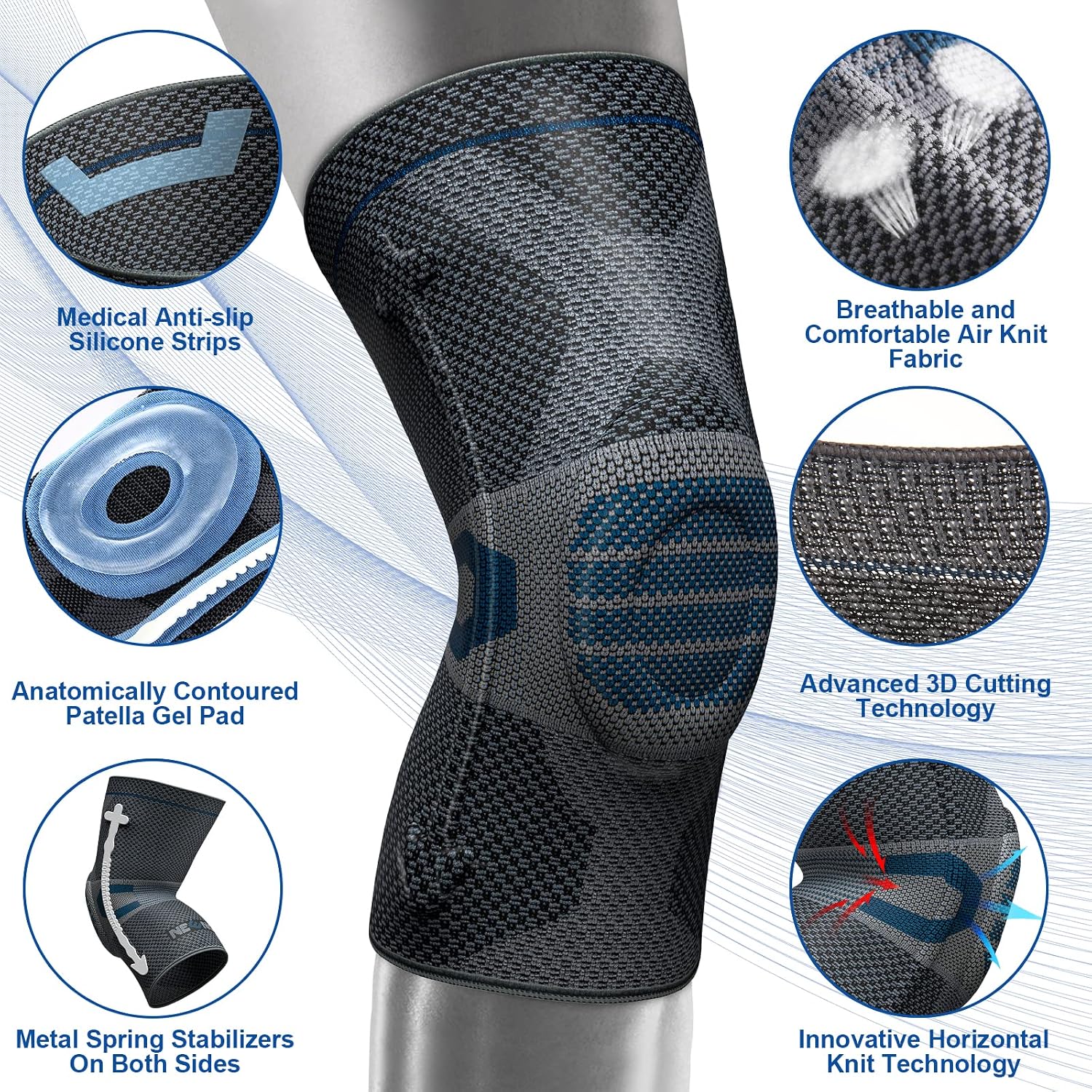 Thumbnail 1 de NEENCA Professional Knee Support 1 pair