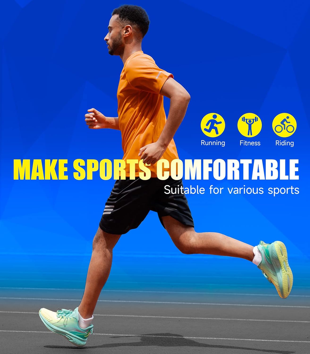 Detalle de Alaplus Running Socks Cushioned Trainer Socks – 6 Pairs, Anti-Blister, Ankle length