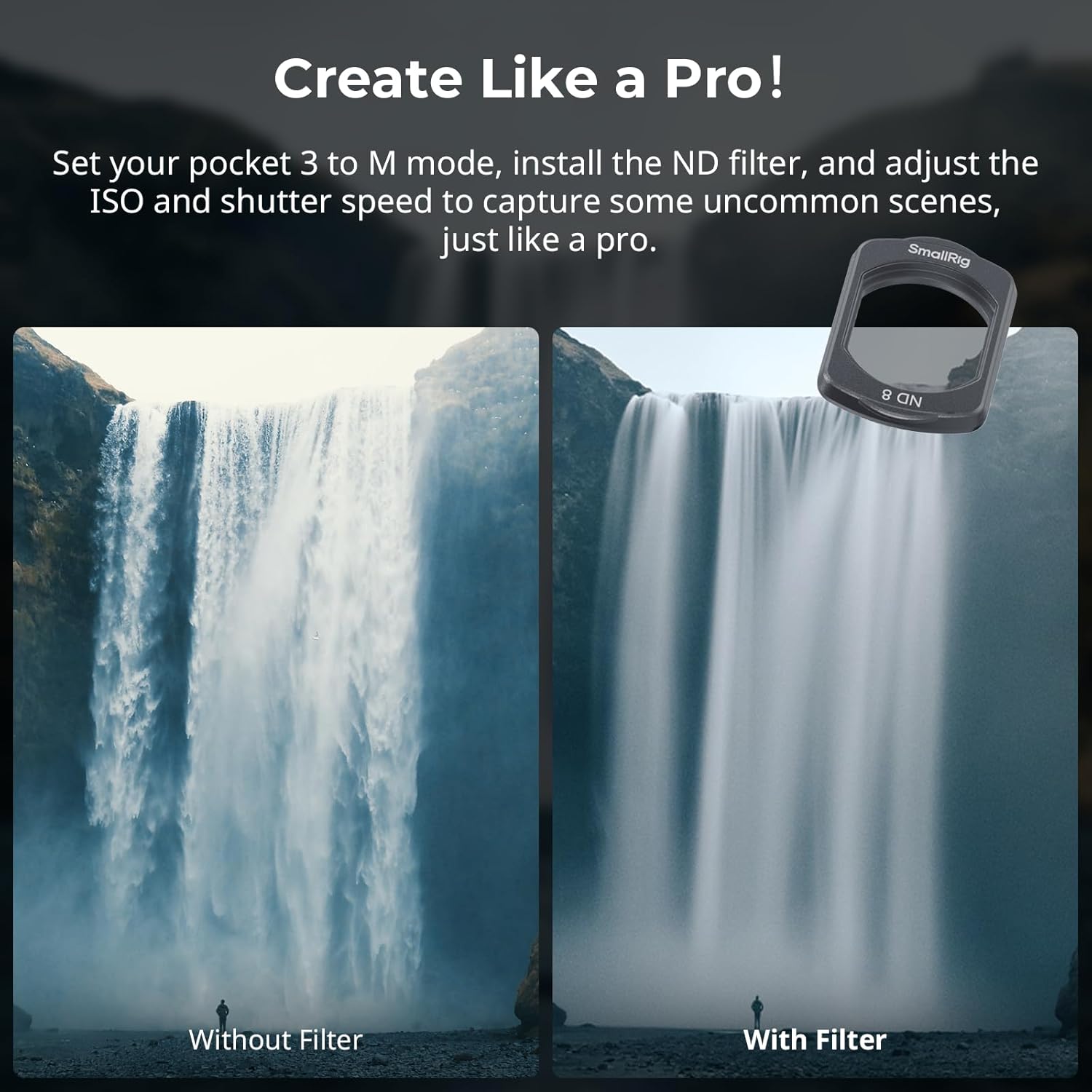 Thumbnail 5 de SMALLRIG Magnetic ND Filter Set for Osmo Pocket 3 — 4pcs