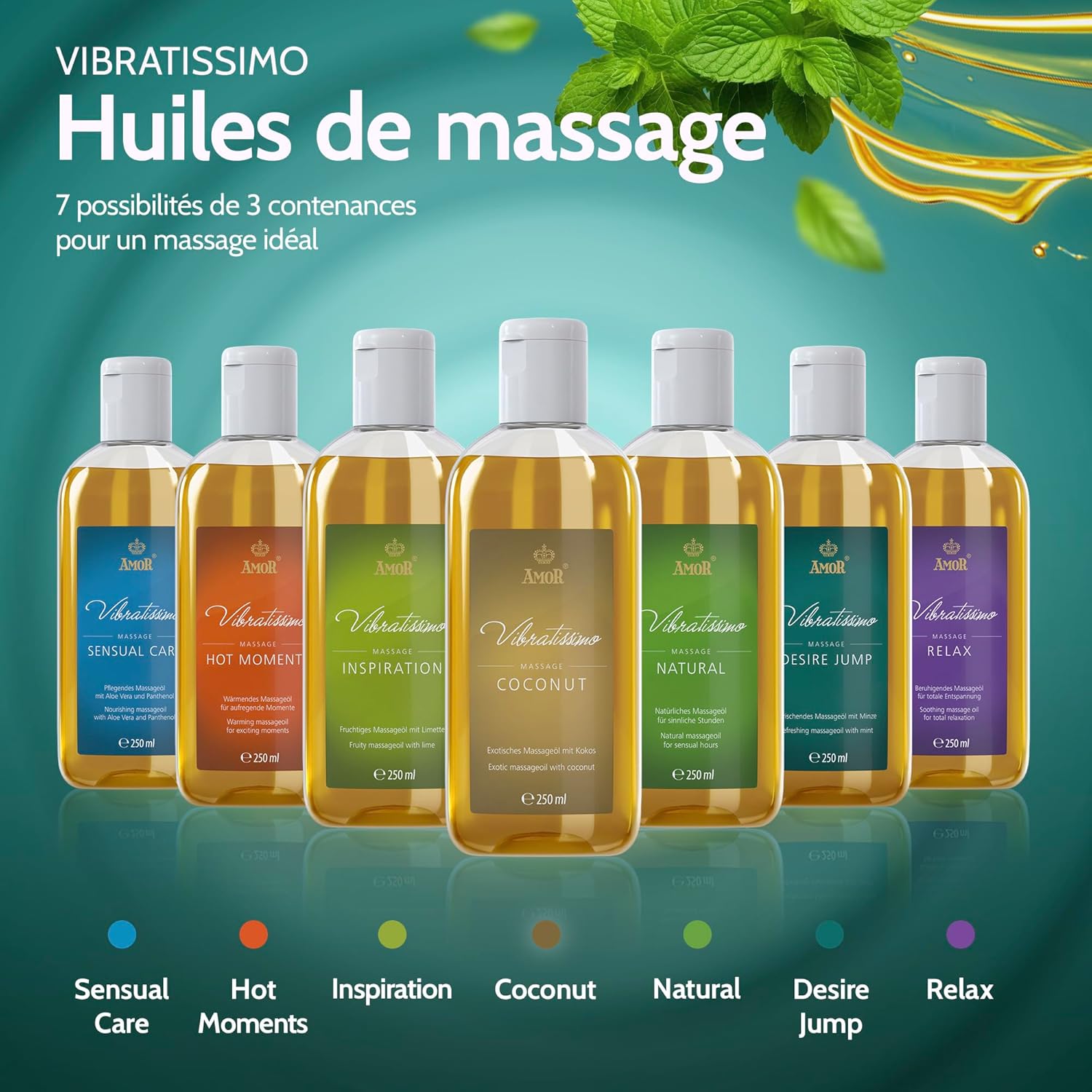 Thumbnail 5 de Vibratissimo Desire Jump 250 ml, huile de massage