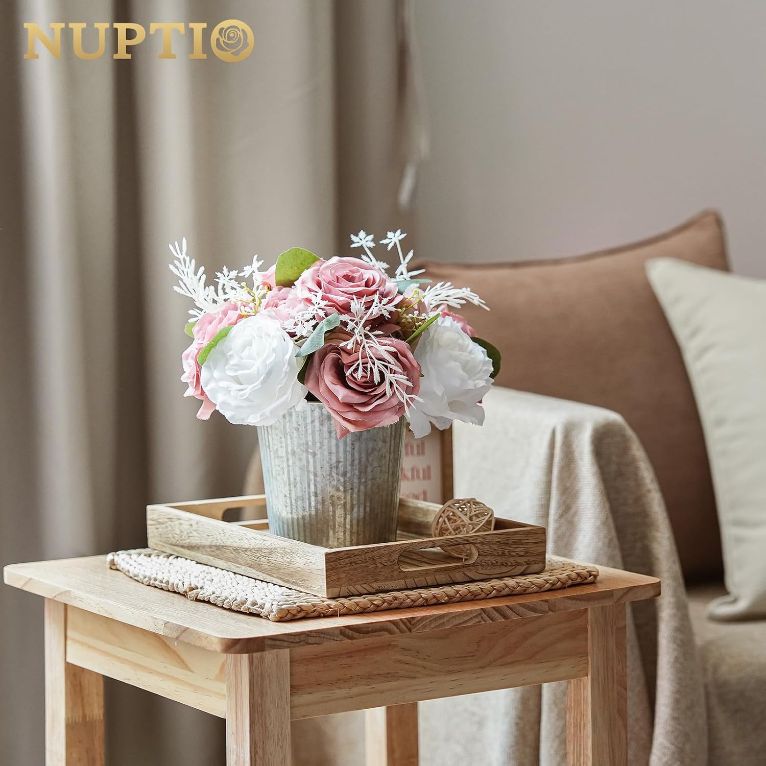 Detalle 2 de NUPTIO 13 cm Rustic Metal Planters 12 Pack