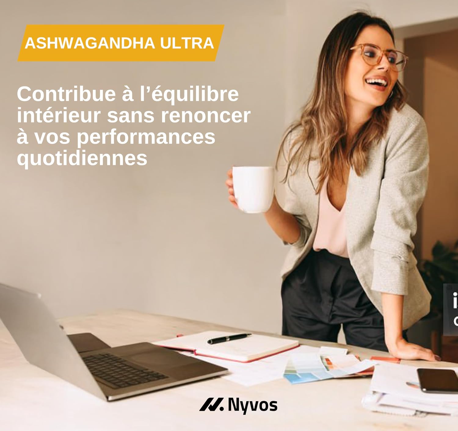 Detalle 2 de Nyvos Ashwagandha Shoden Ultra 35% Withanolides 120 gélules