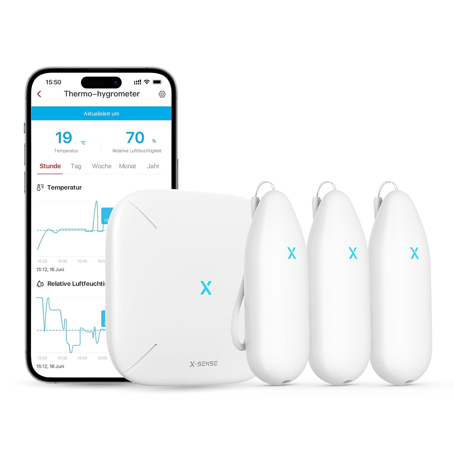 Detalle de X-Sense WLAN Hygrometer 500 m Reichweite