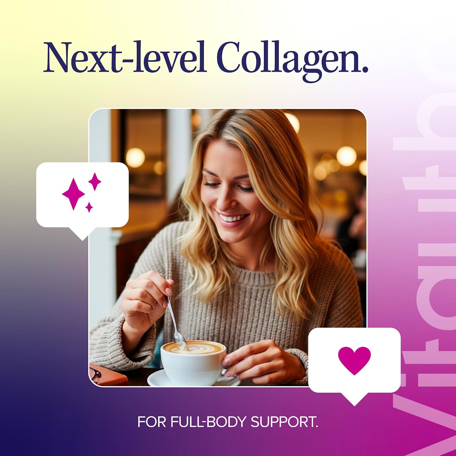 Detalle de Vitauthority Multi Collagen Powder, 5 Types, Unflavoured, 234 g