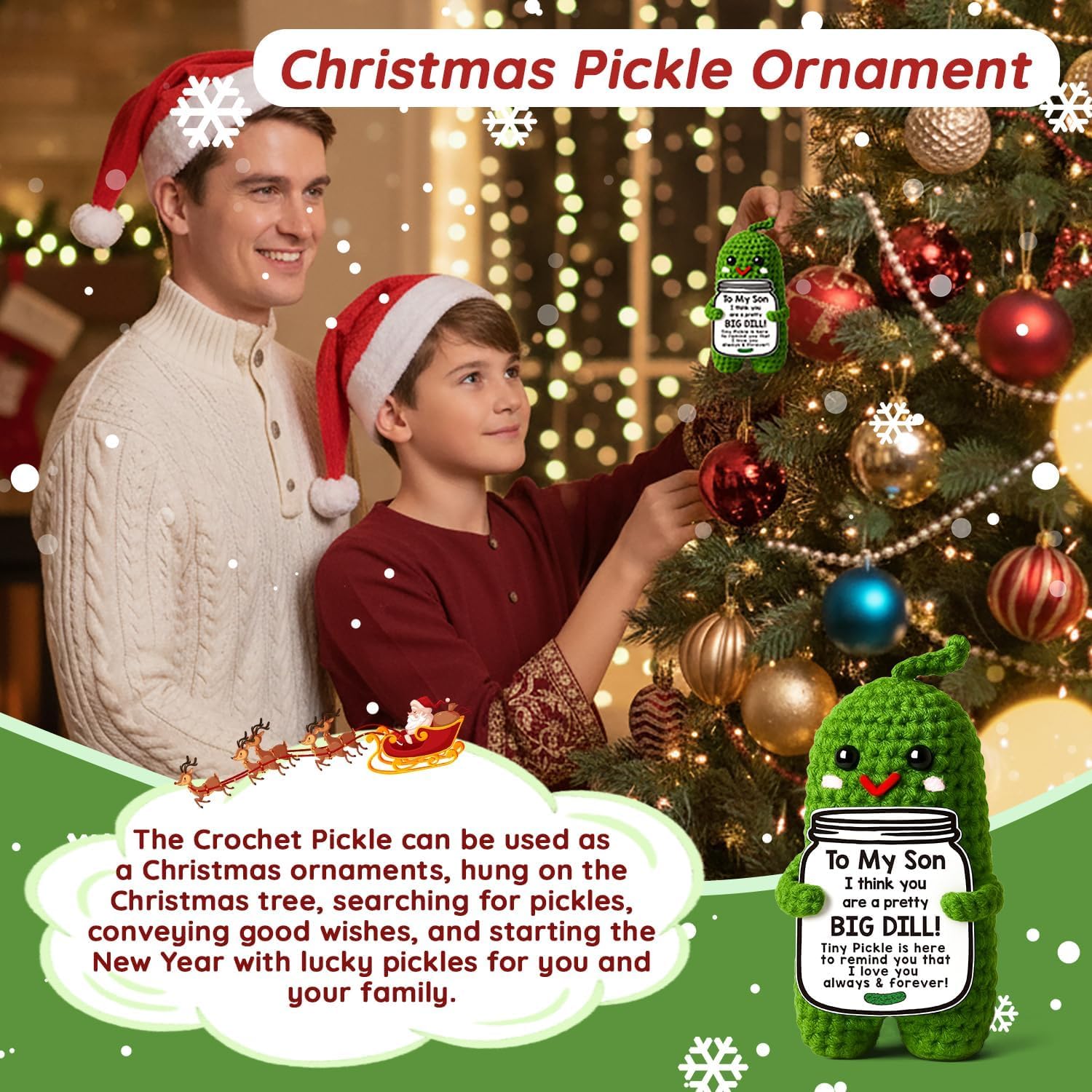 Thumbnail 5 de ALUNME Funny Crochet Pickle Gift for Son