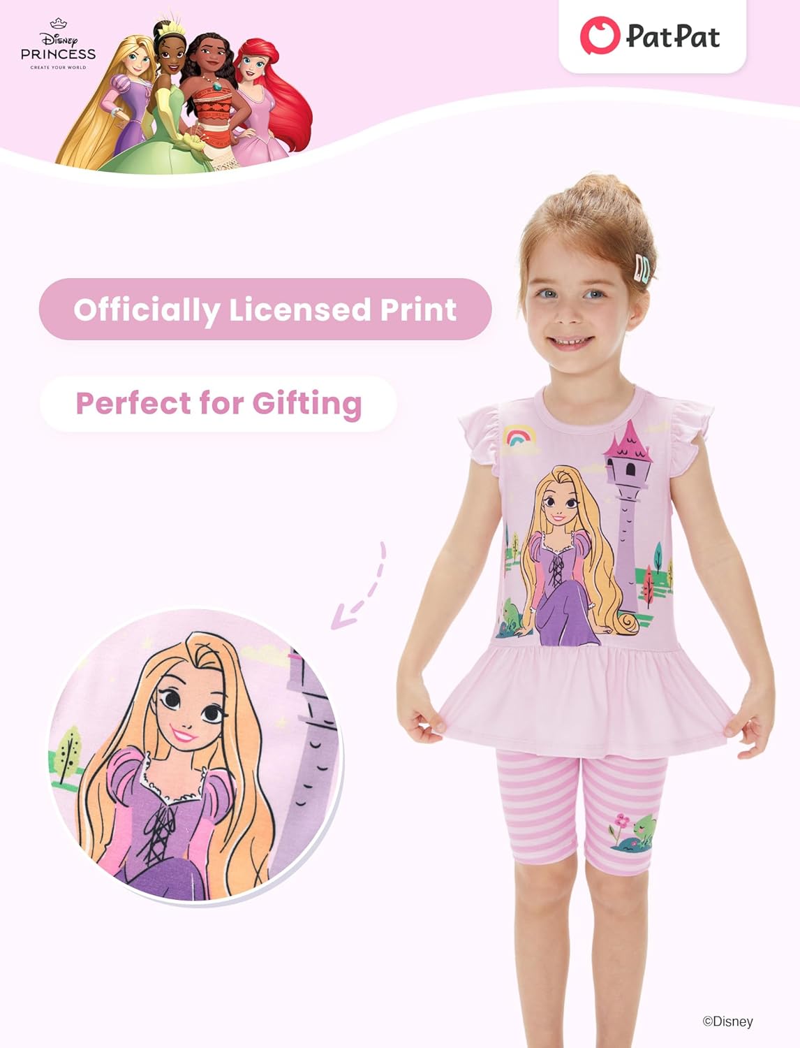 Thumbnail 2 de Disney Minnie Mouse Frozen Princess Marvel Toddler Girls 2-Piece Long Sleeve Sweatshirt + Leggings Set (2-6Y)