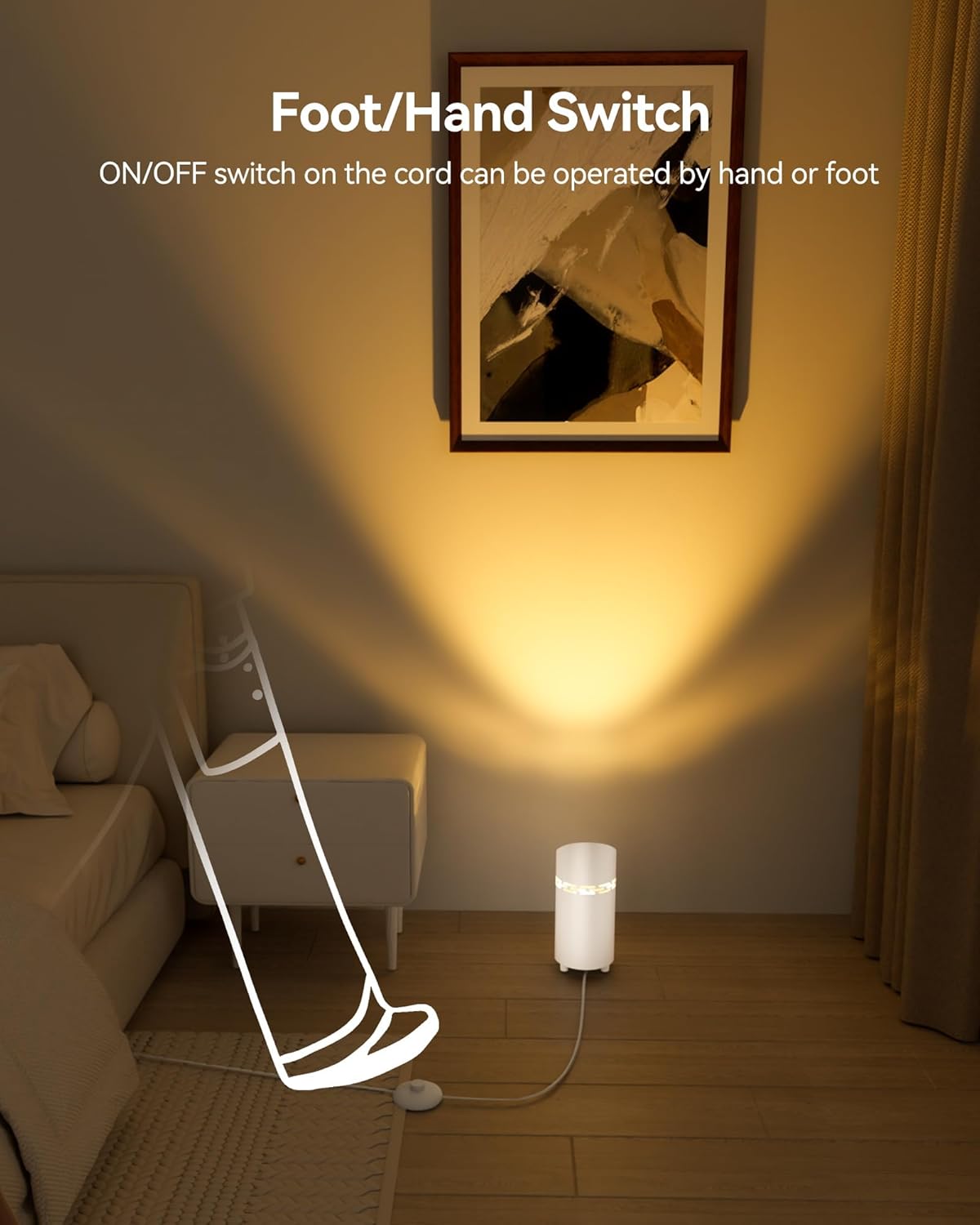 Thumbnail 1 de T-SUN LED Sol Spot 6W: lampe de sol d’intérieur sur pied avec 2 ampoules GU10 incluses