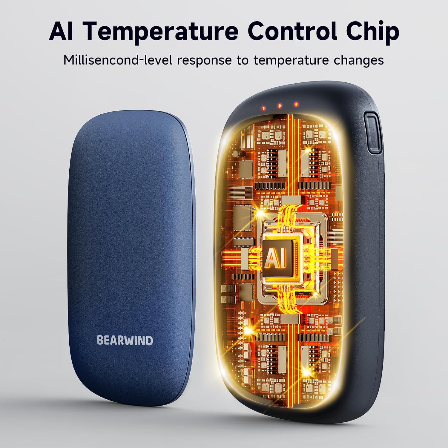 Detalle 2 de Bearwind S31 Rechargeable Hand Warmers, Magnetic 2-Pack with 3 Heat Settings