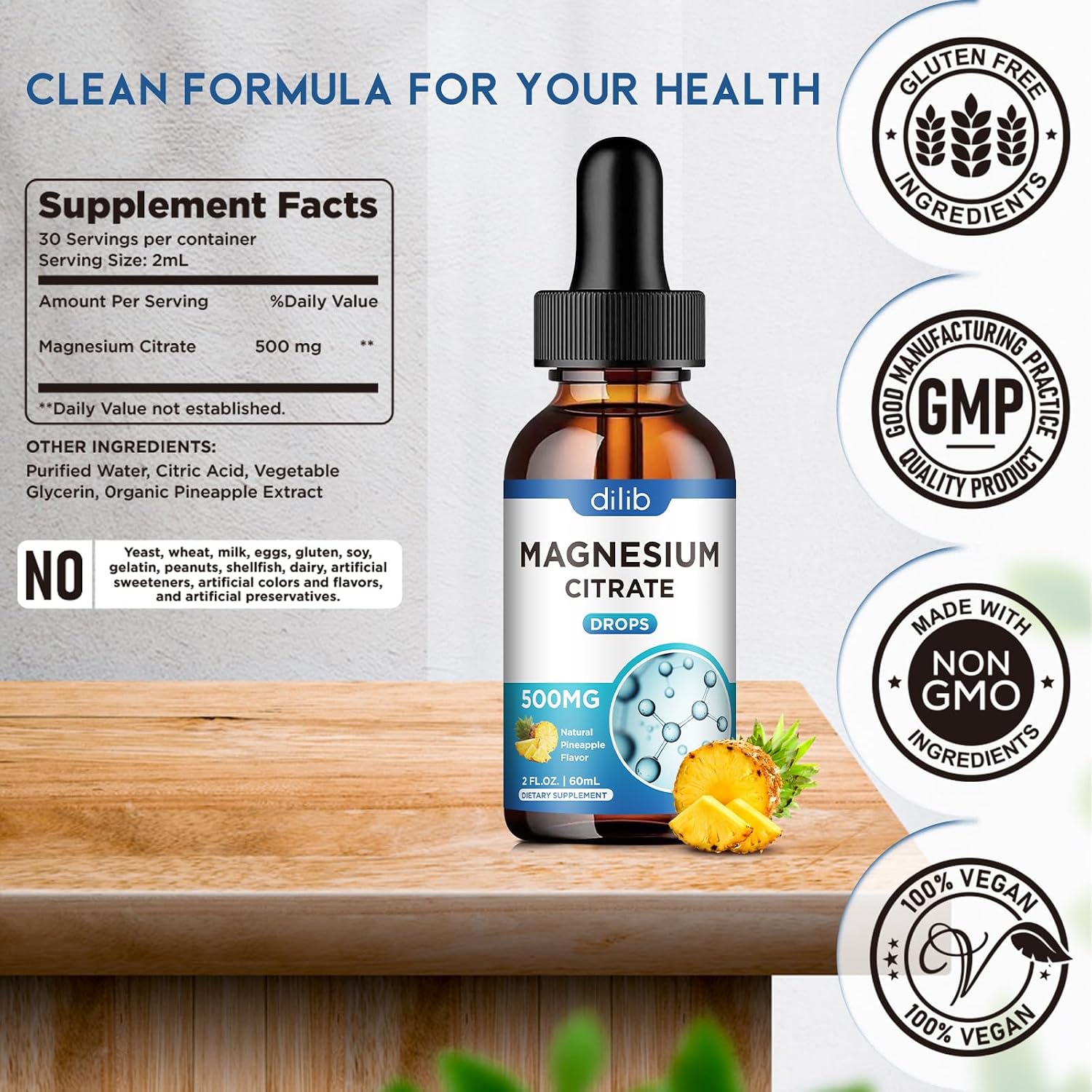 Detalle 2 de Magnesium Citrate Liquid Drops 500 mg