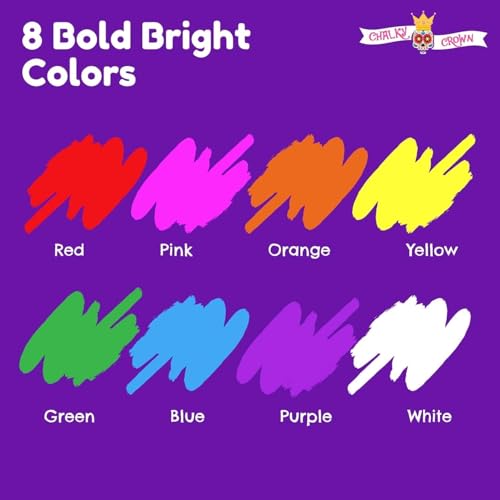 Thumbnail 1 de Chalky Crown Liquid Chalk Pens - Dry Erase Chalk Markers (8 Pack, Multicoloured, 6mm)