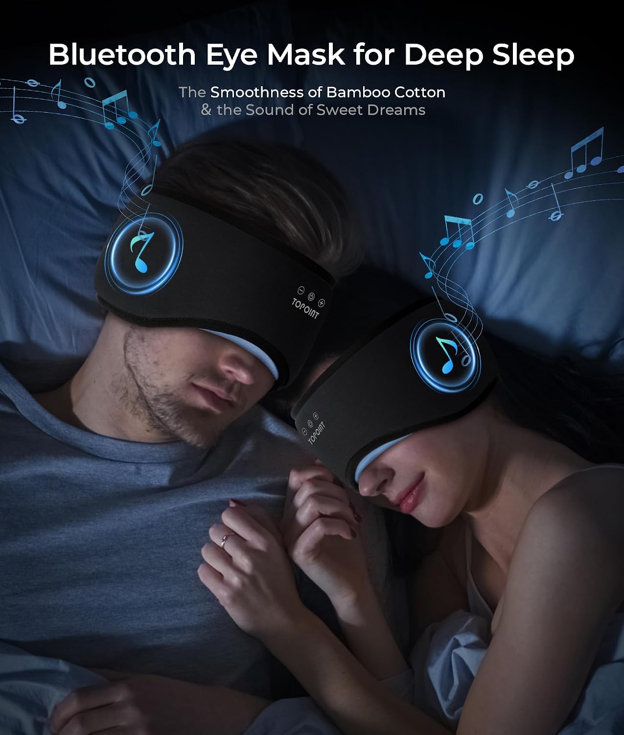 Thumbnail 1 de TOPOINT Sleep Mask Headphones Bluetooth 5.4