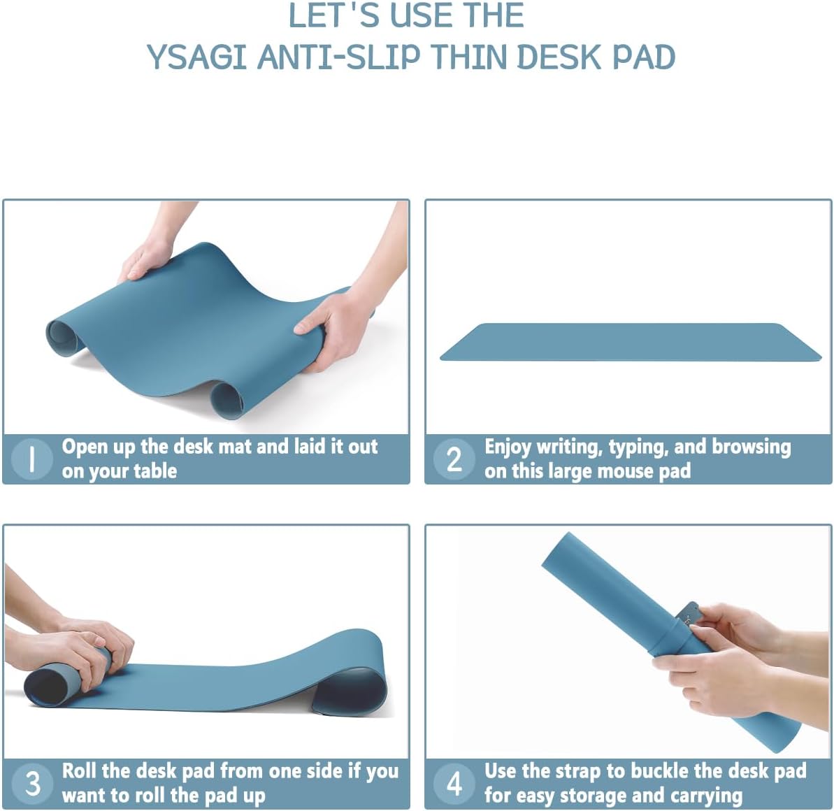 Thumbnail 6 de YSAGi Schreibtischunterlage Mauspad 80x40cm