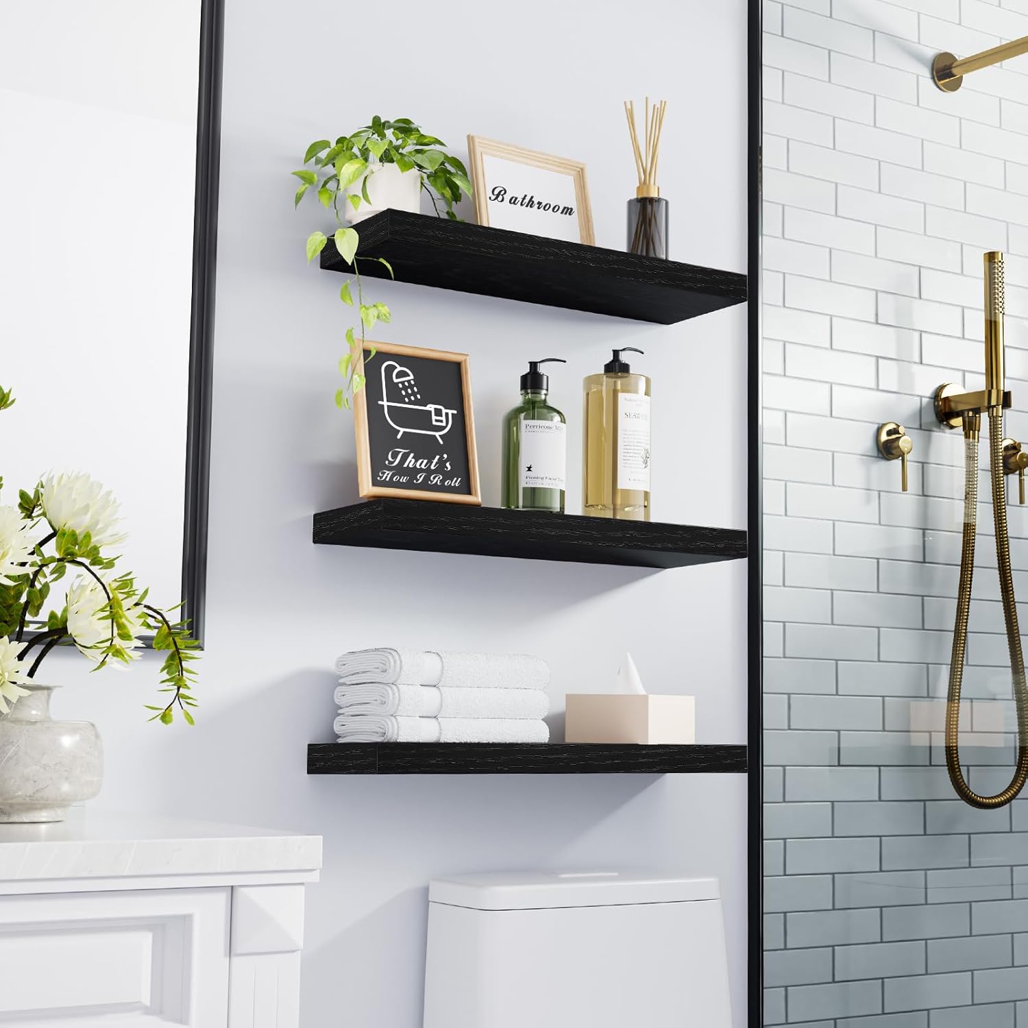 Detalle 2 de BAYKA 15.7in Floating Wall Shelves 22lbs